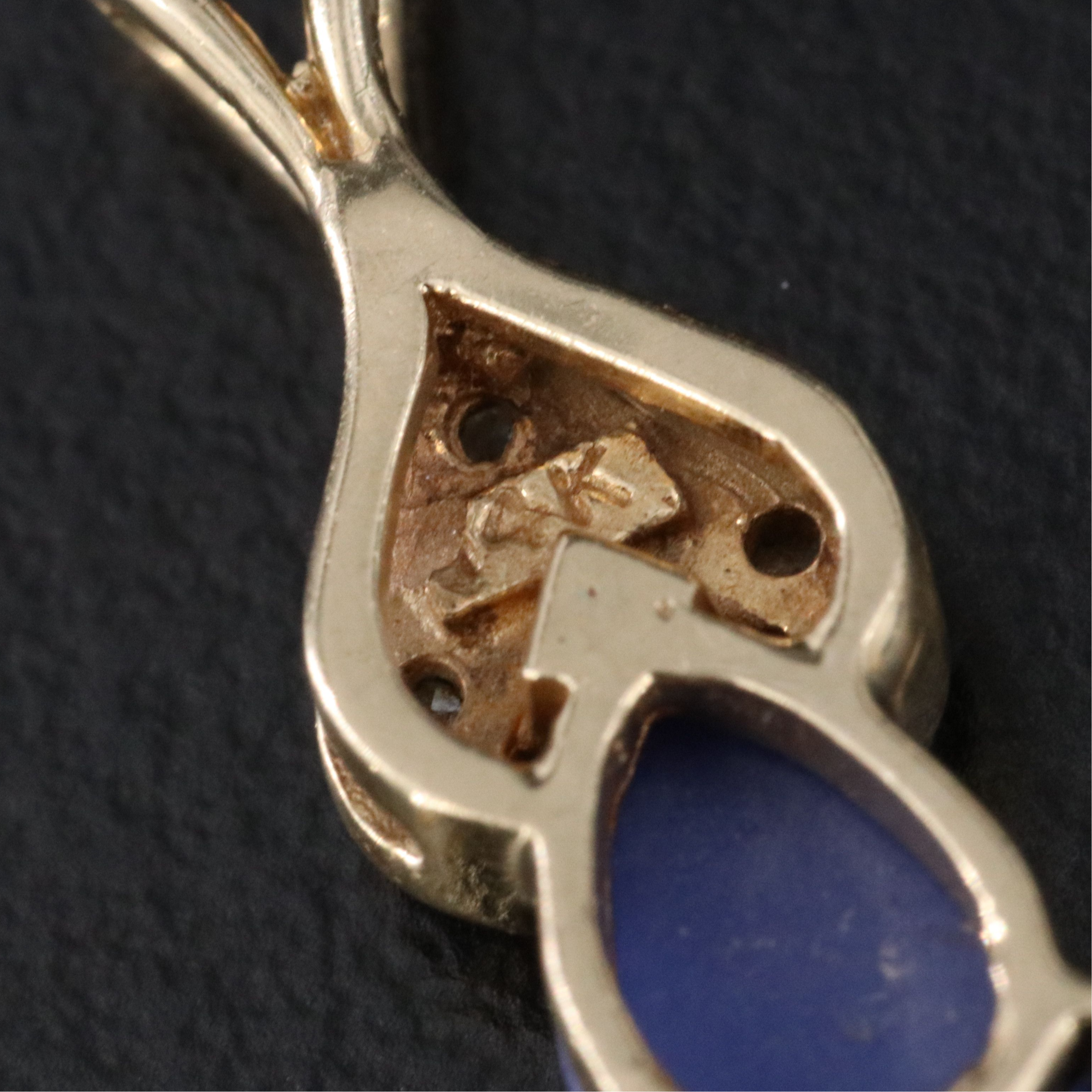 14K Star Sapphire and Diamond Pendant