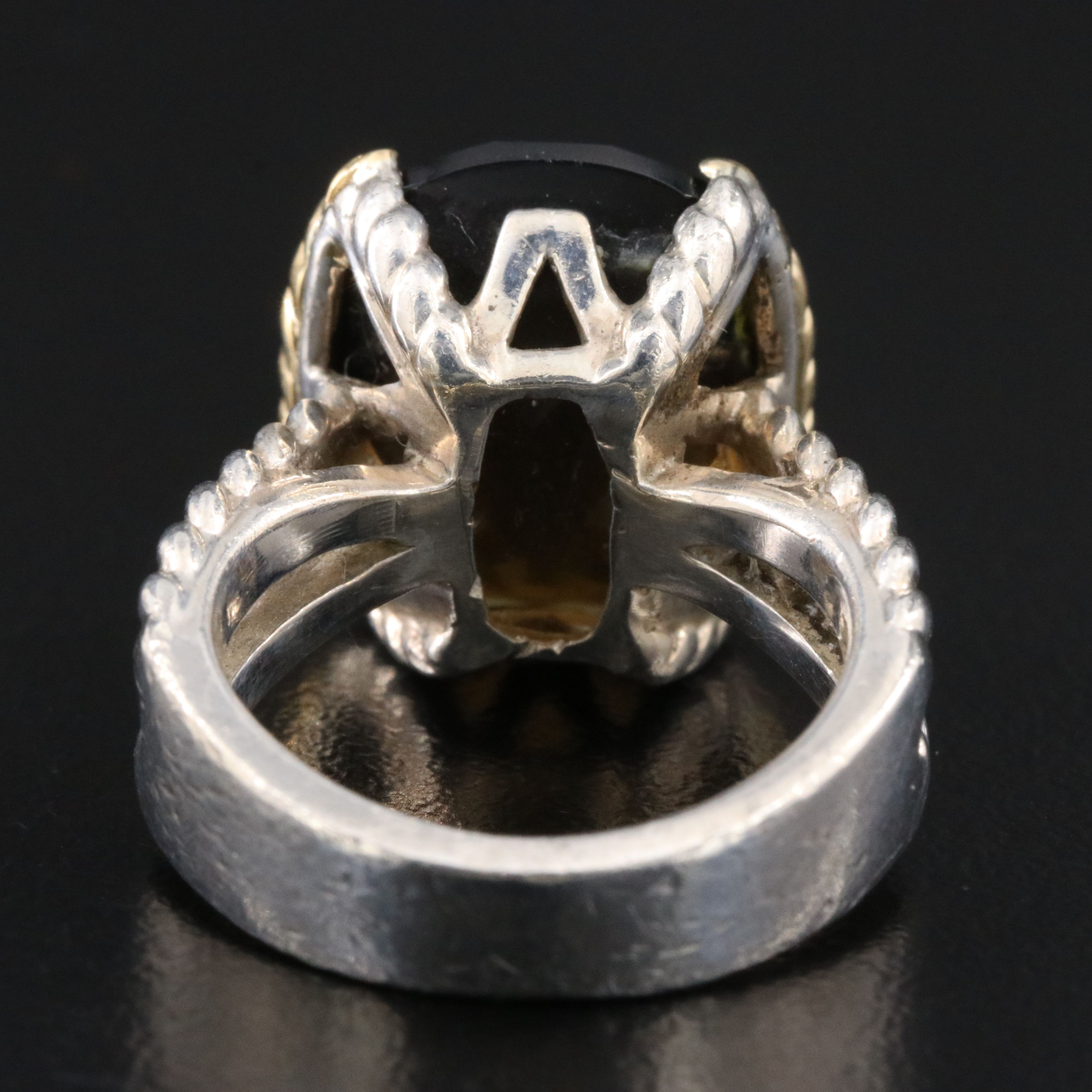 Sterling and 14K Smoky Quartz Earring and Ring Set