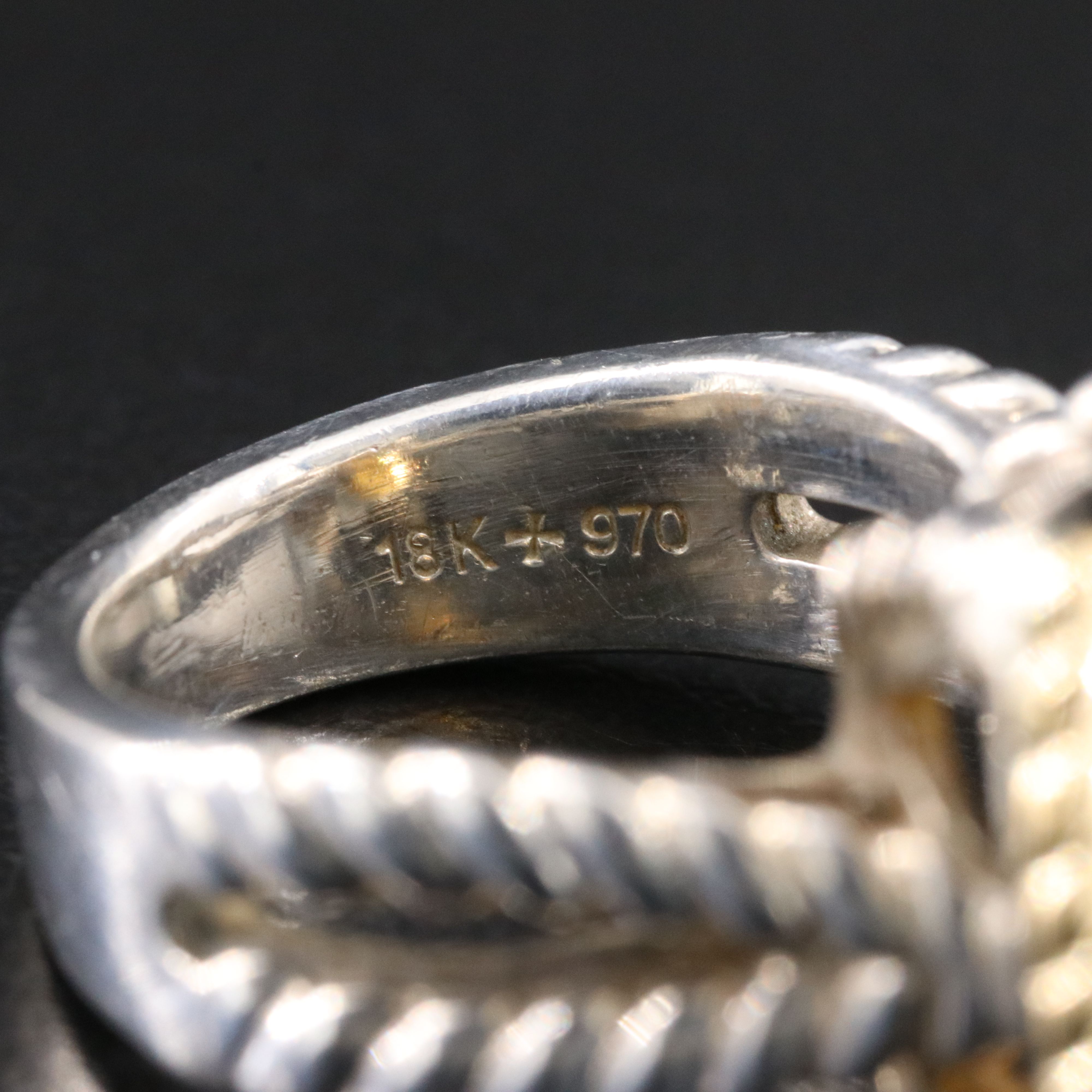 Sterling and 14K Smoky Quartz Earring and Ring Set