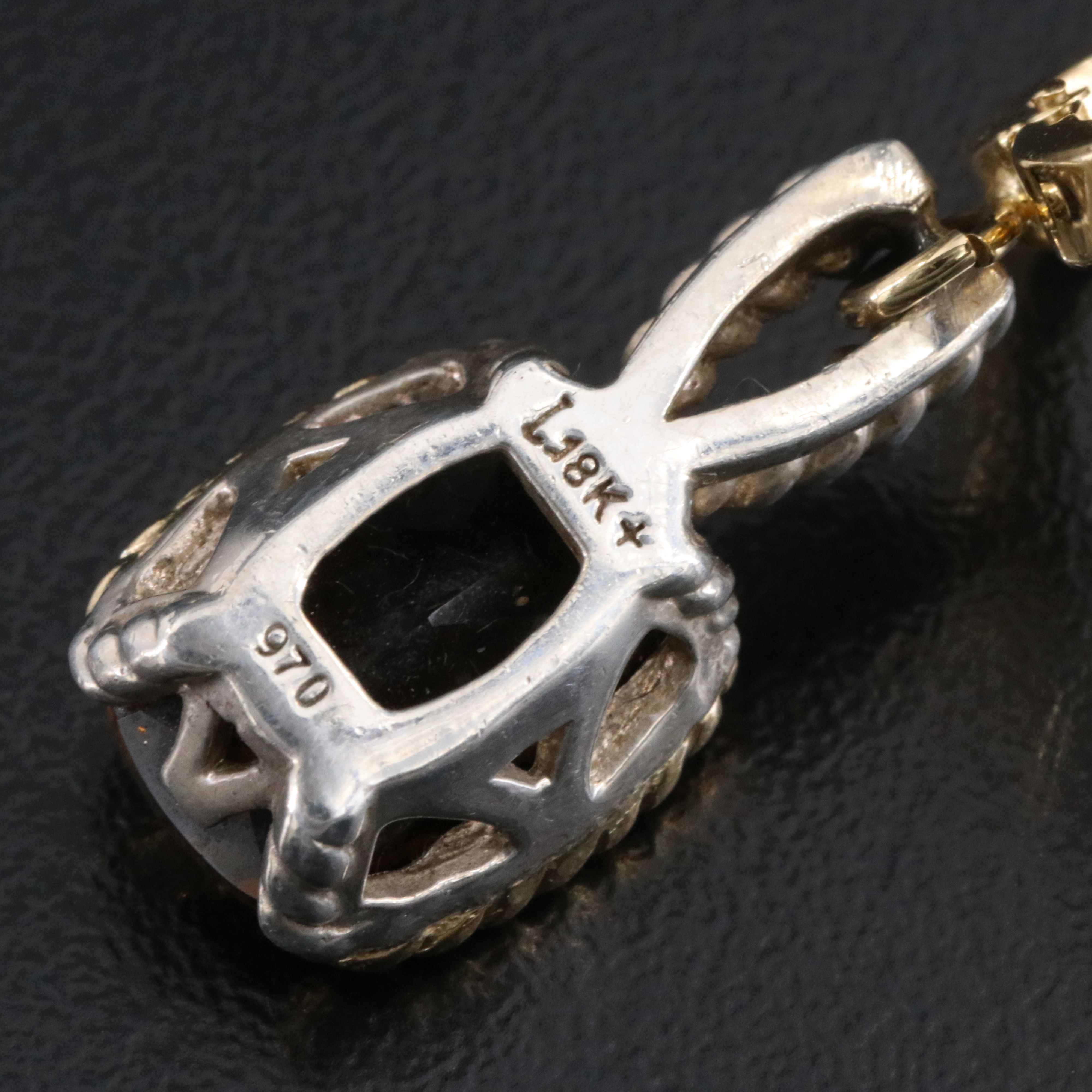 Sterling and 14K Smoky Quartz Earring and Ring Set