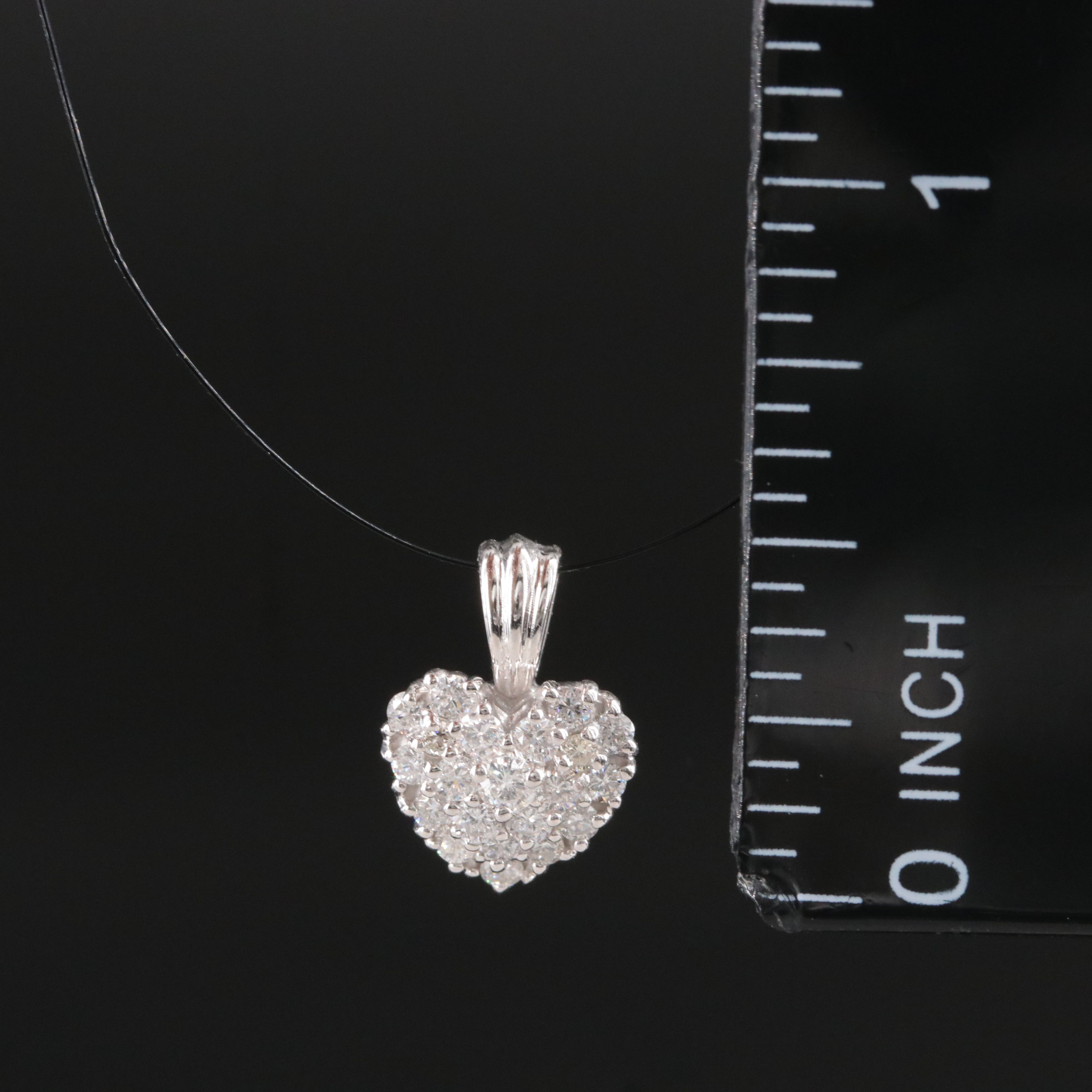 14K 0.36 CTW Diamond Heart Pendant