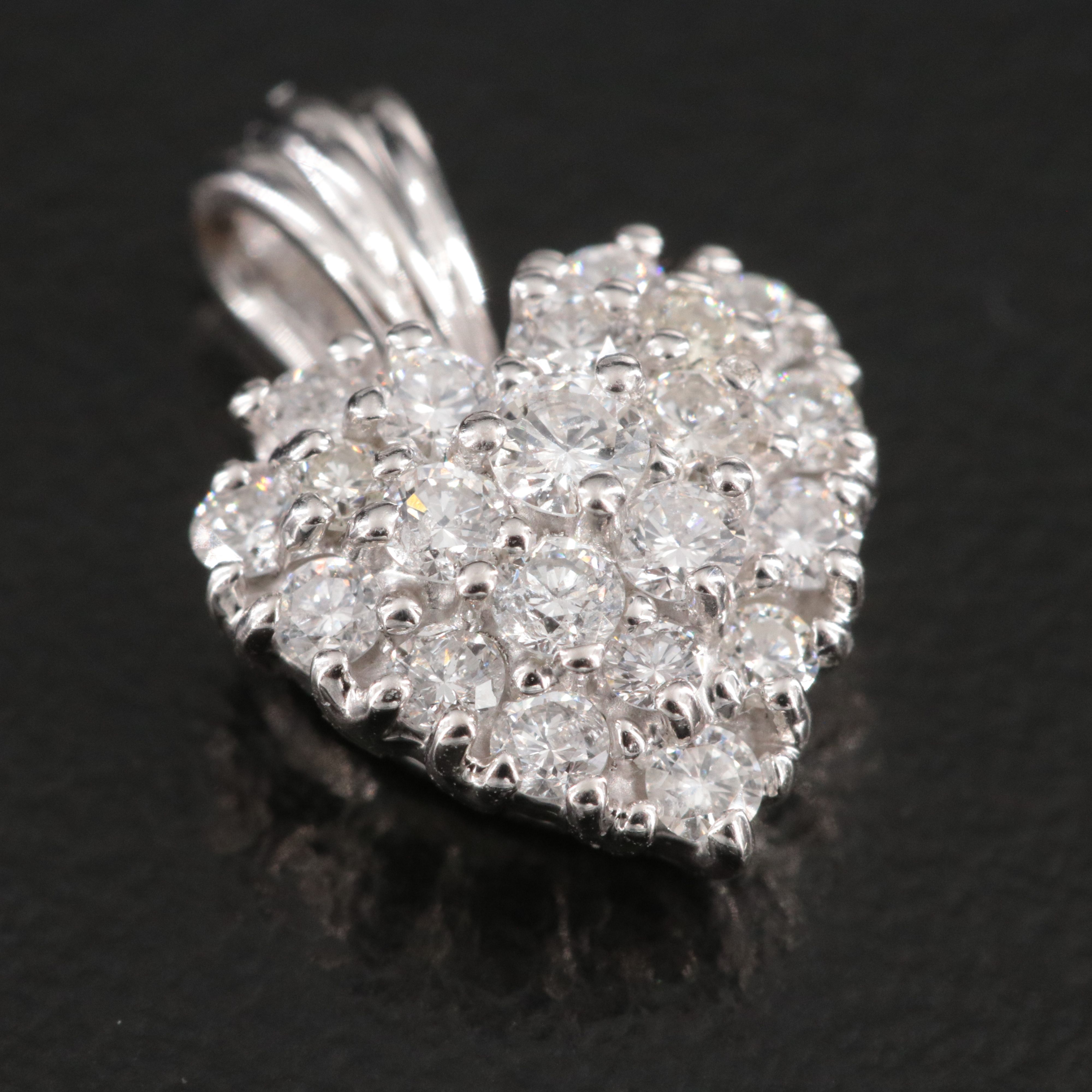14K 0.36 CTW Diamond Heart Pendant