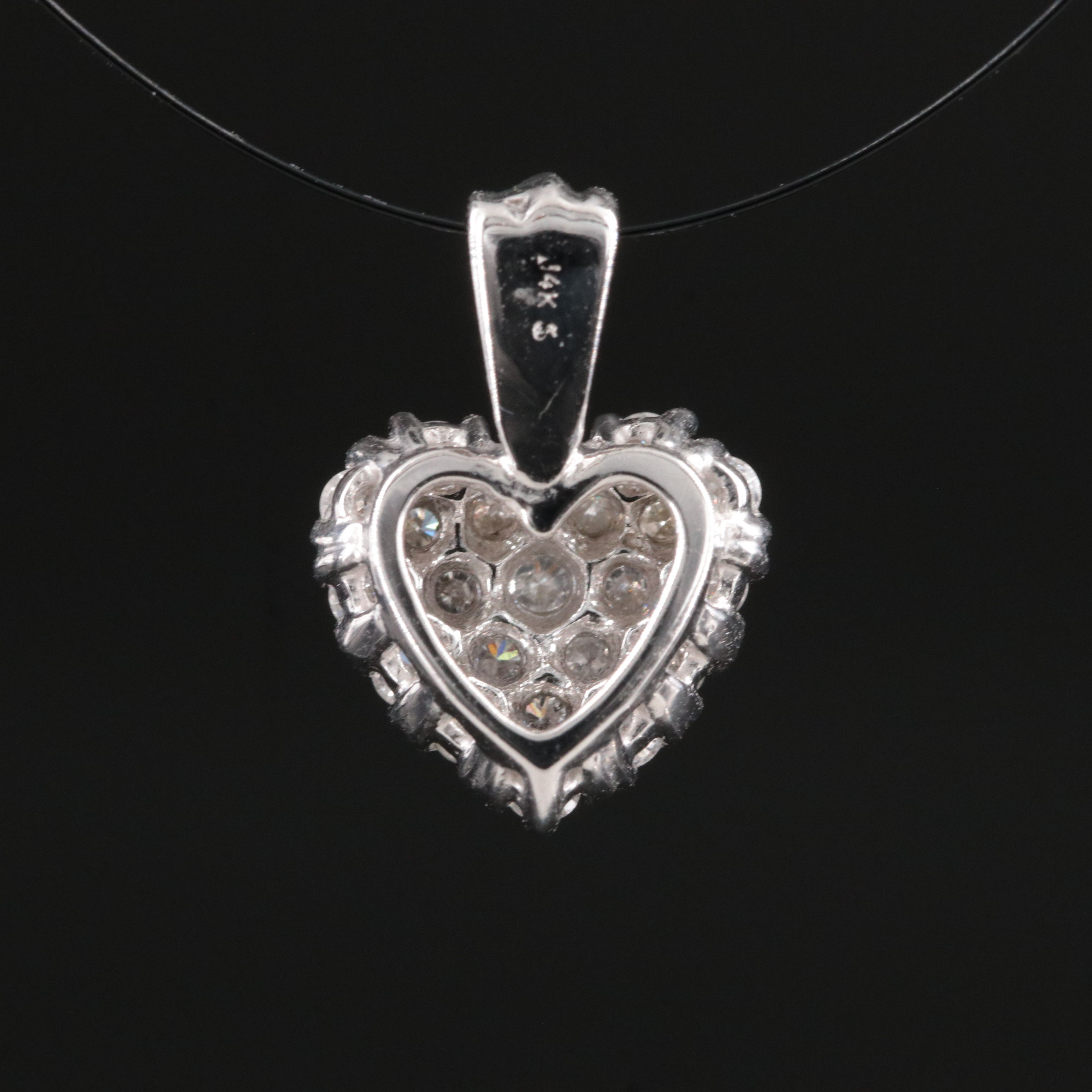 14K 0.36 CTW Diamond Heart Pendant