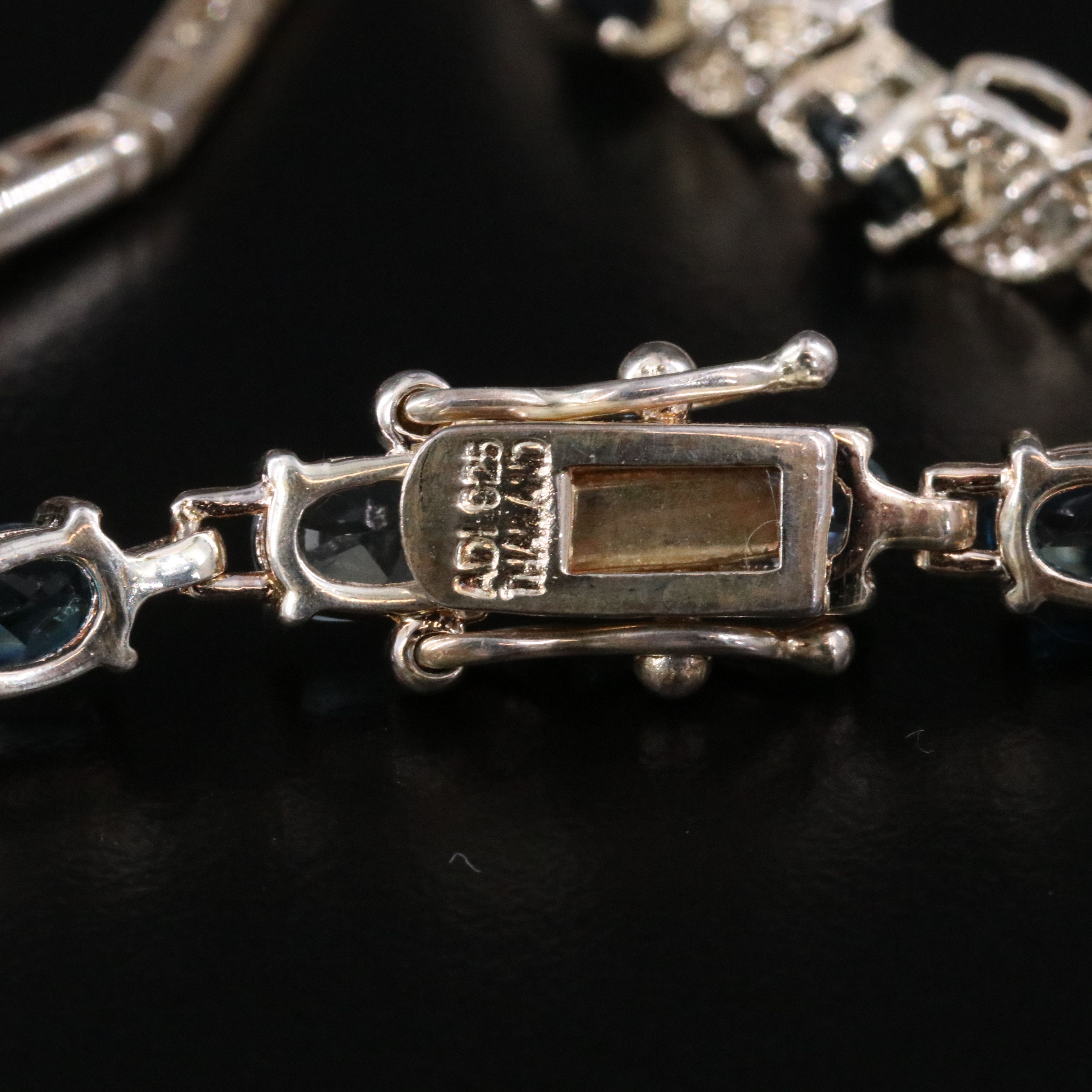 Sterling Sapphire, Diamond and Topaz Bracelet