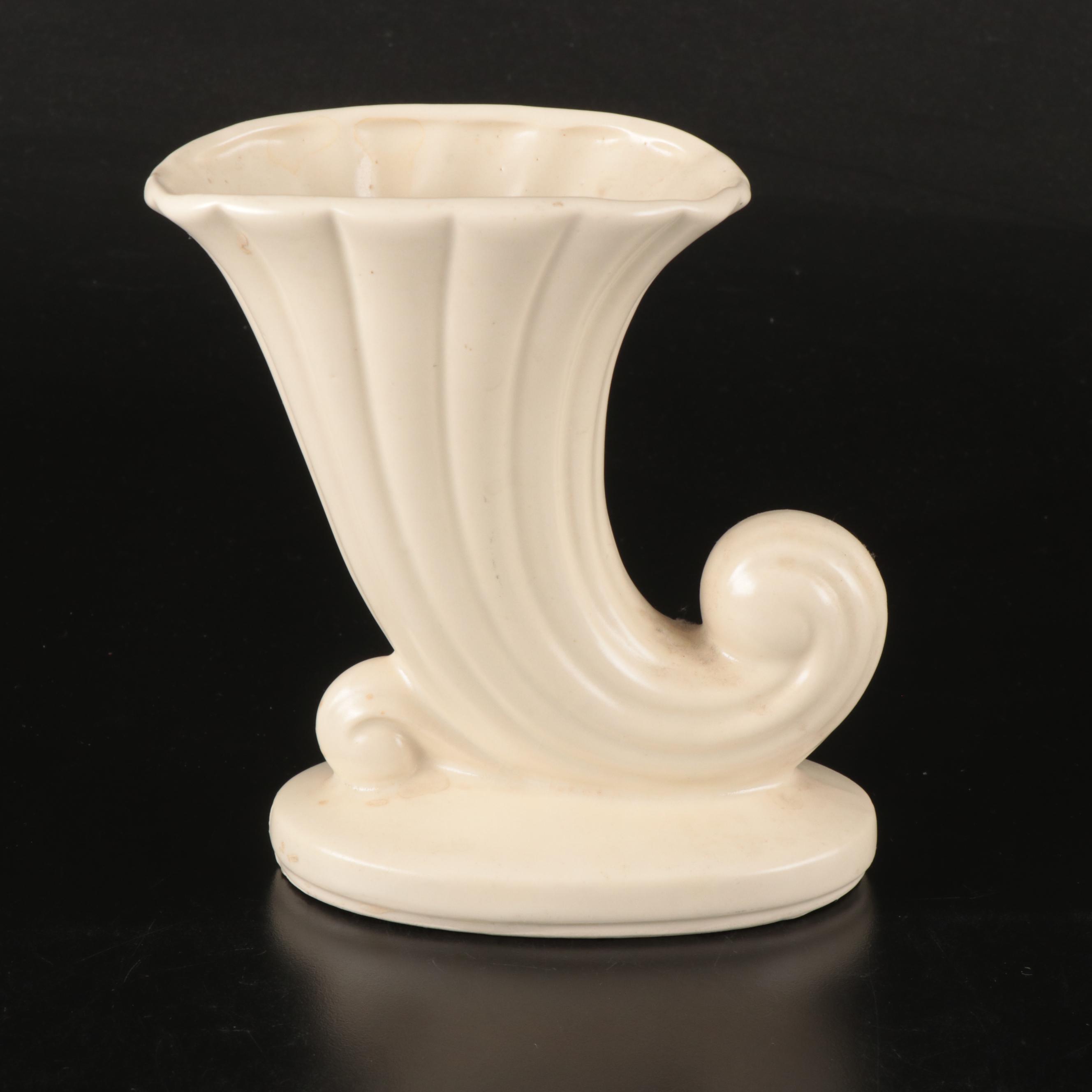 Haeger Pottery Basket Planter with Other White Glaze Ceramic Planters and Vases