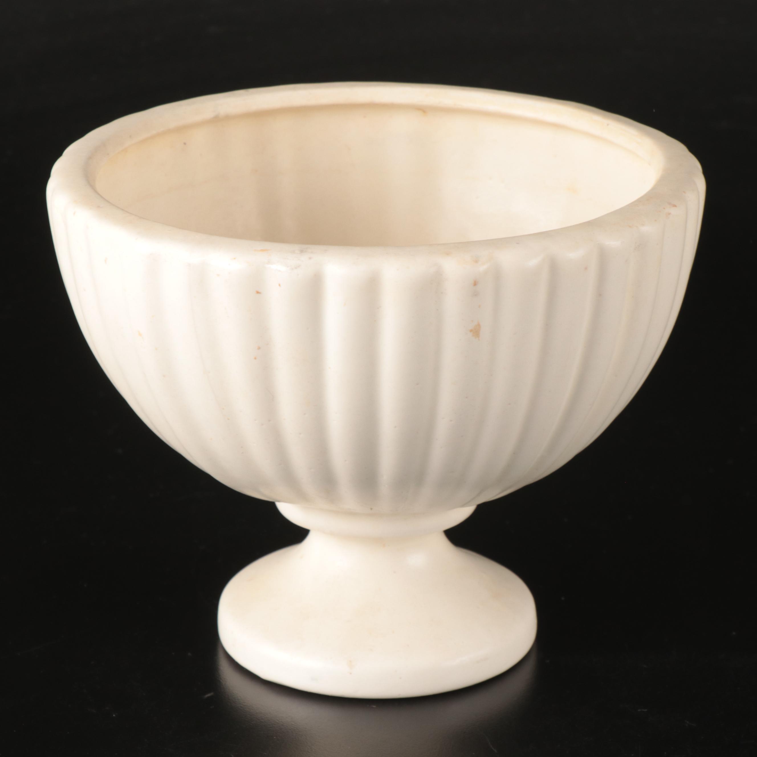 Haeger Pottery Basket Planter with Other White Glaze Ceramic Planters and Vases