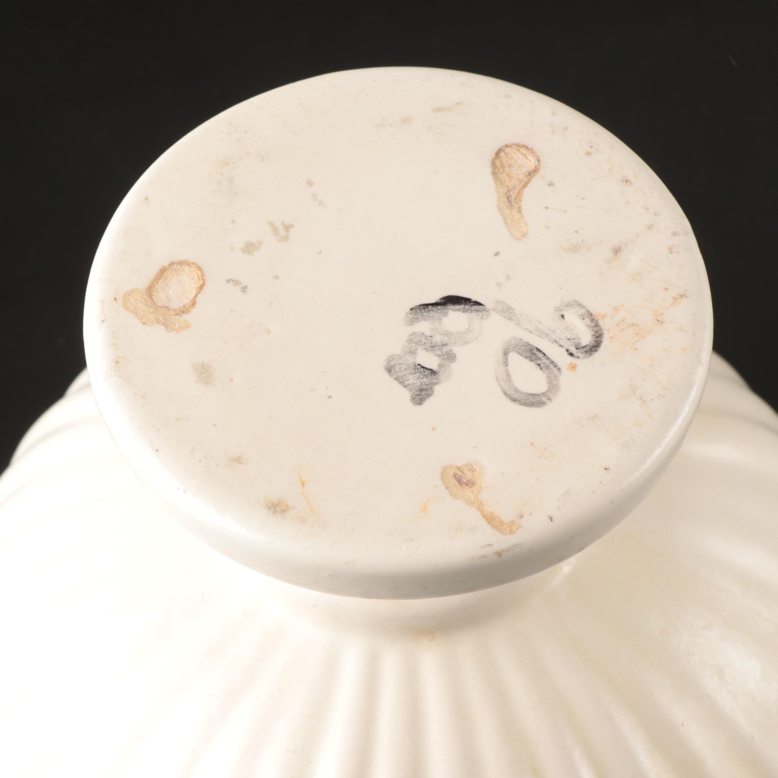 Haeger Pottery Basket Planter with Other White Glaze Ceramic Planters and Vases