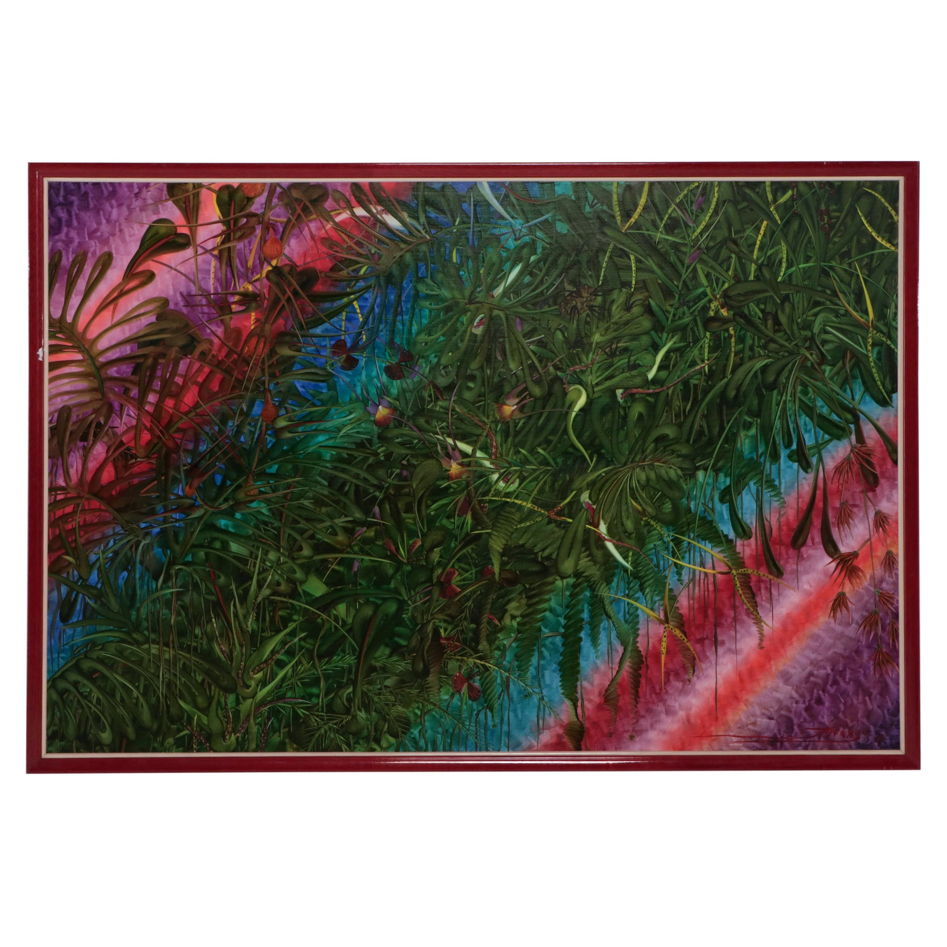 Jorge Ivan Arango Monumental Rainforest Oil Painting