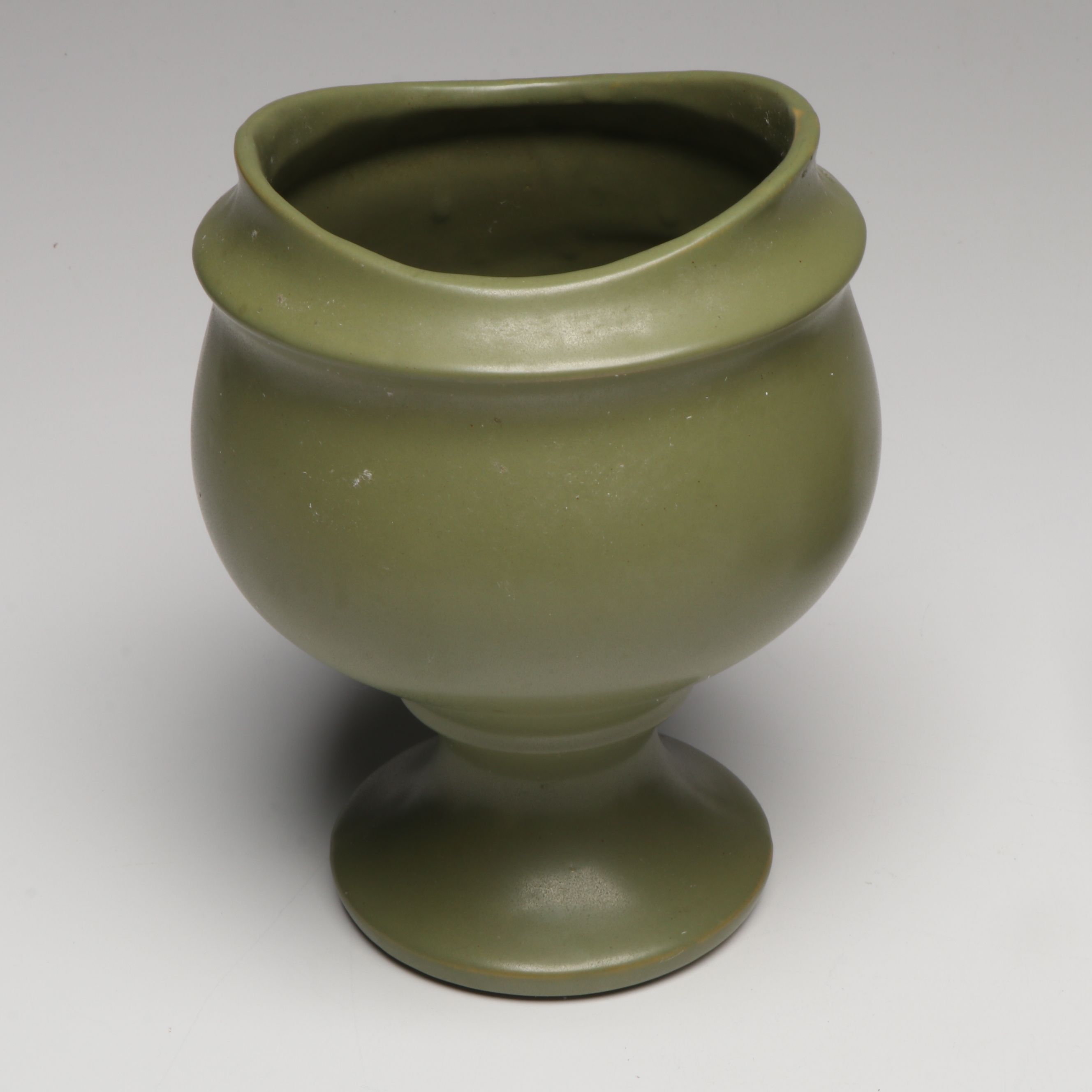 McCoy Pottery "Pine Cone" Creamer with Other Vases and Platter, Mid-20th Century