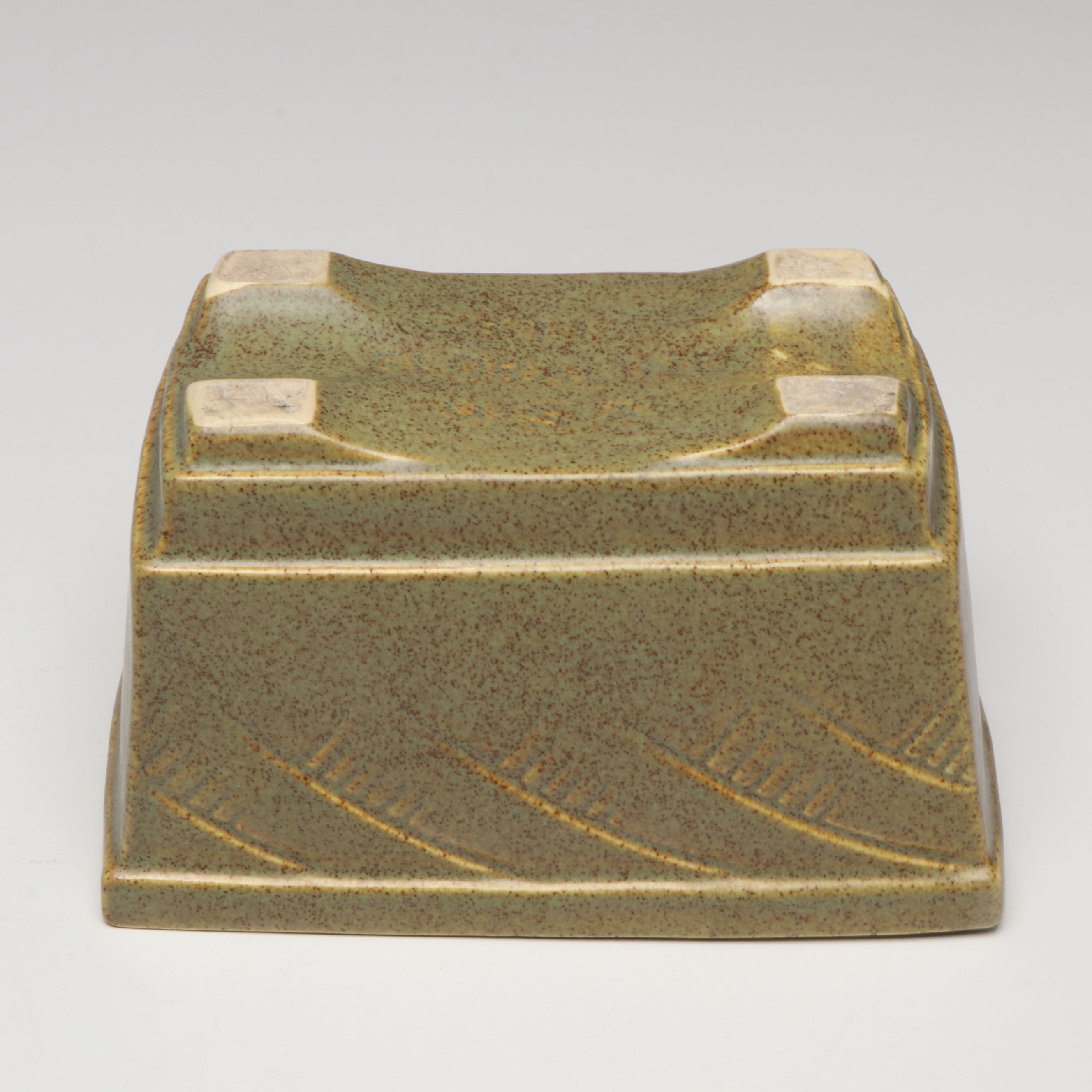 McCoy Pottery "Pine Cone" Creamer with Other Vases and Platter, Mid-20th Century