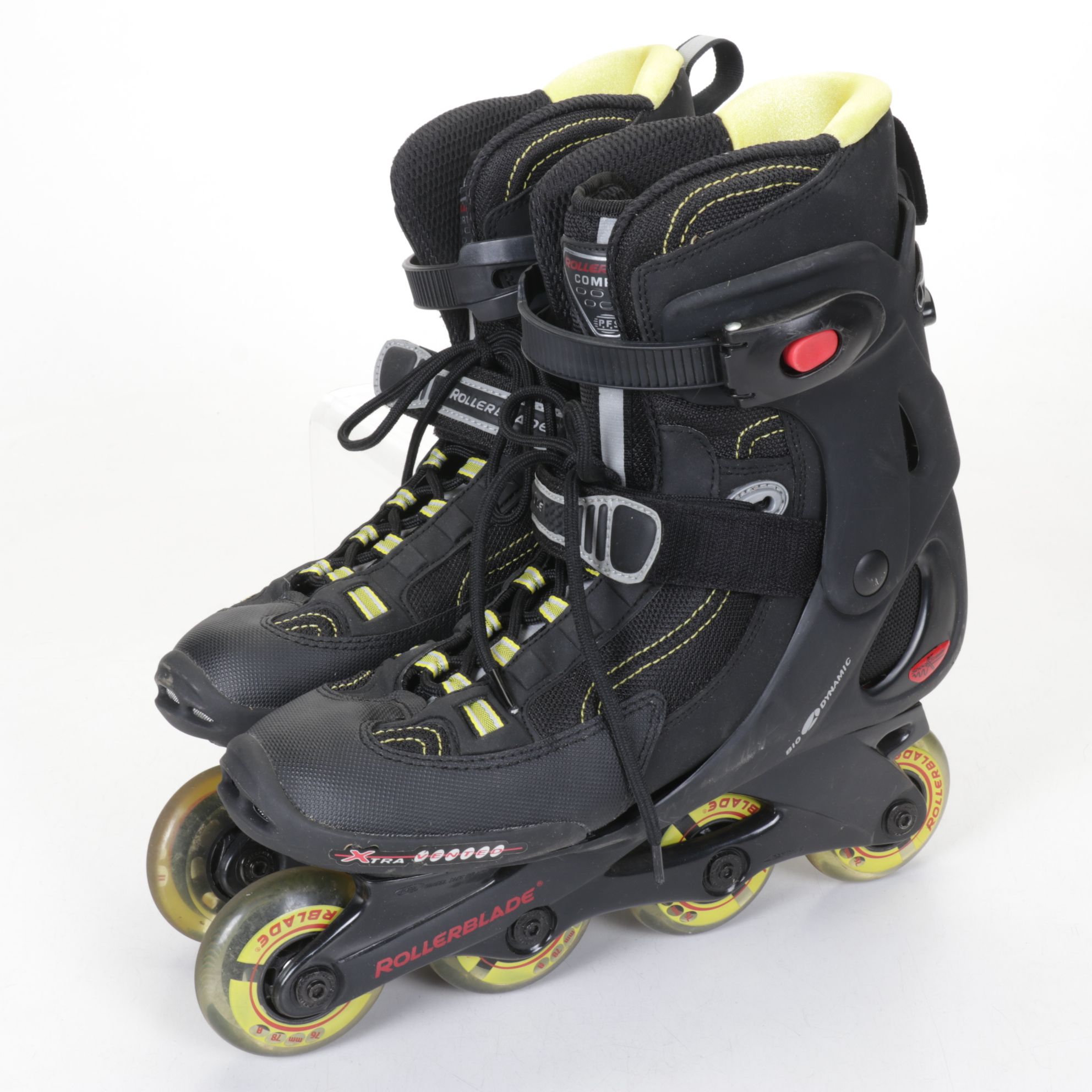 Men's Rollerblade Pro 03 Inline Skates in Black and Yellow with Pads