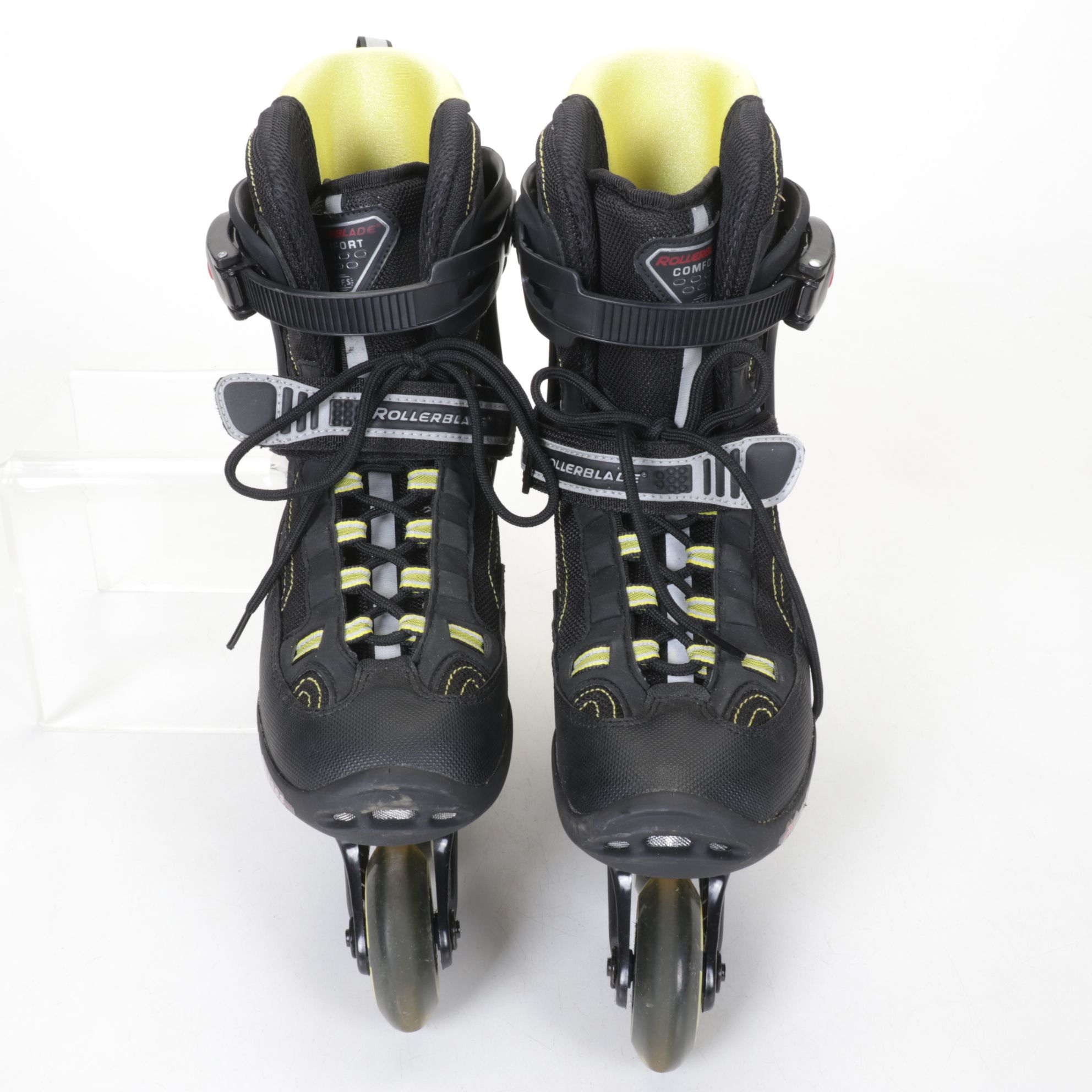 Men's Rollerblade Pro 03 Inline Skates in Black and Yellow with Pads