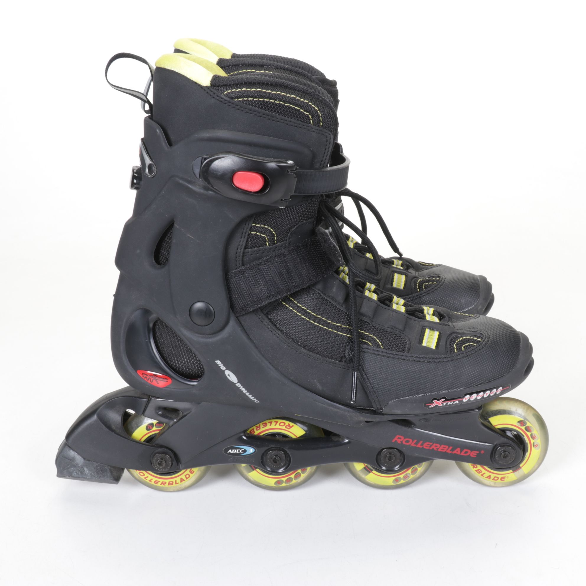 Men's Rollerblade Pro 03 Inline Skates in Black and Yellow with Pads
