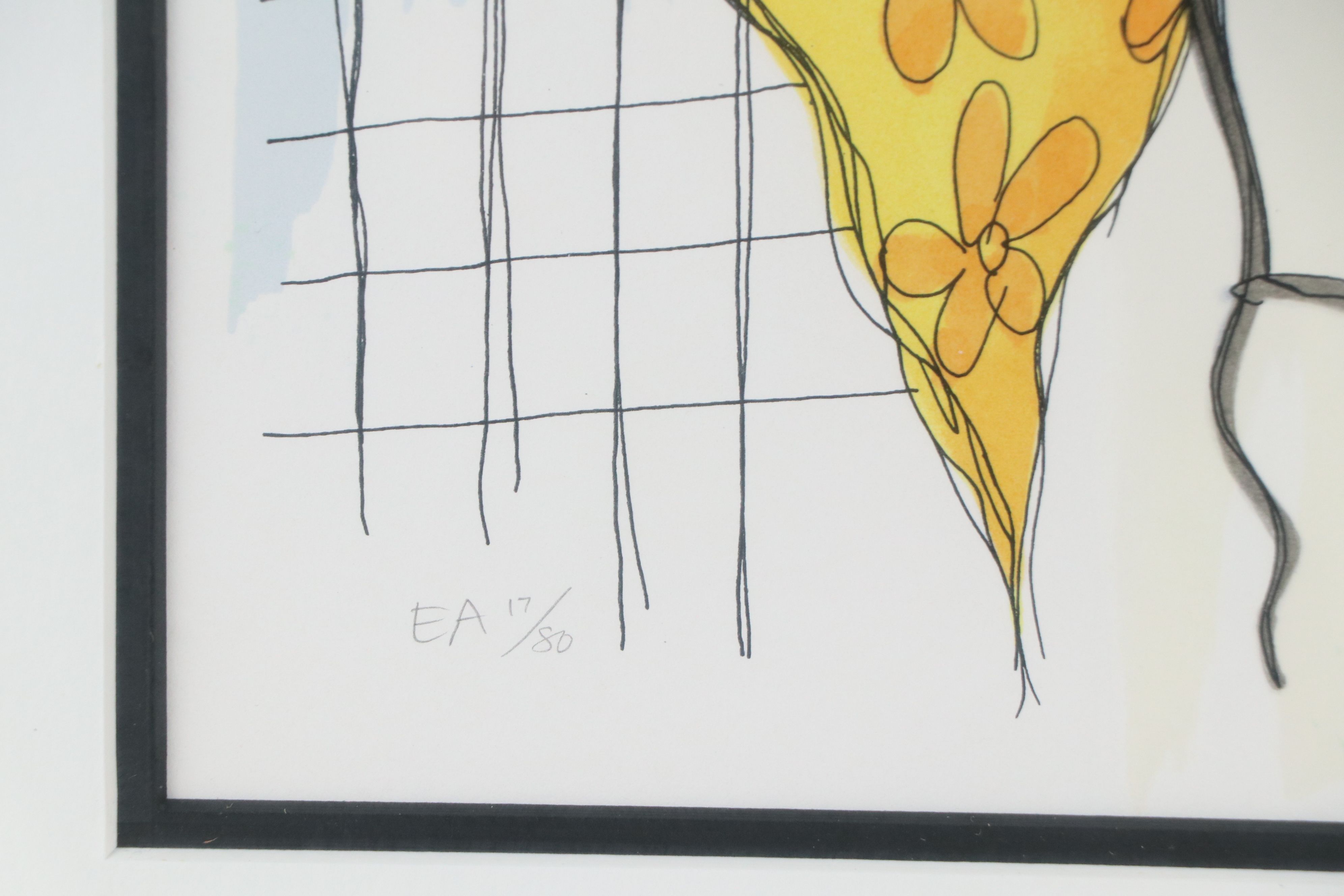 Itzchak Tarkay Lithograph "Woman Reading Magazine," Late 20th Century