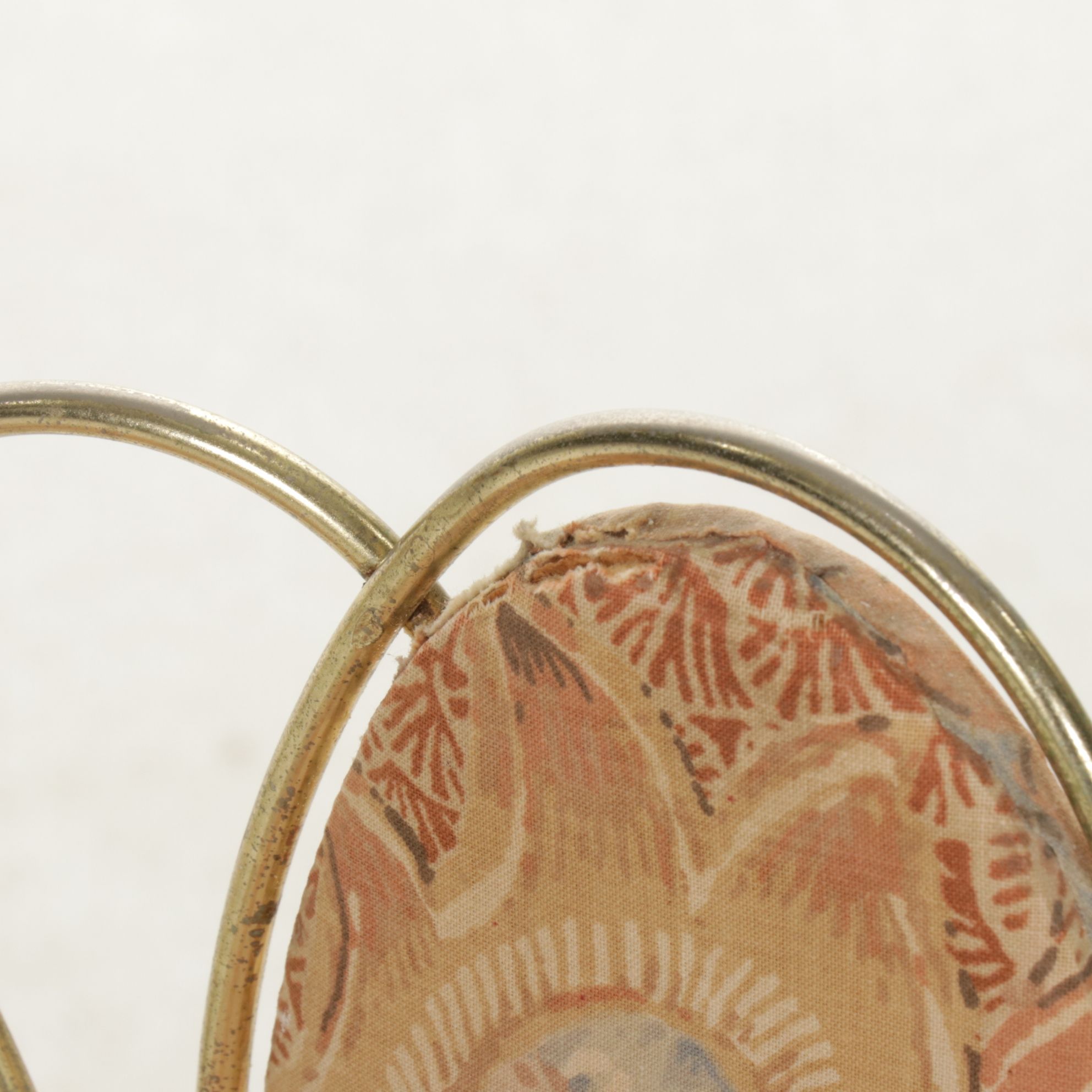 Hollywood Regency Tube Metal Vanity Stool, Mid-20th Century