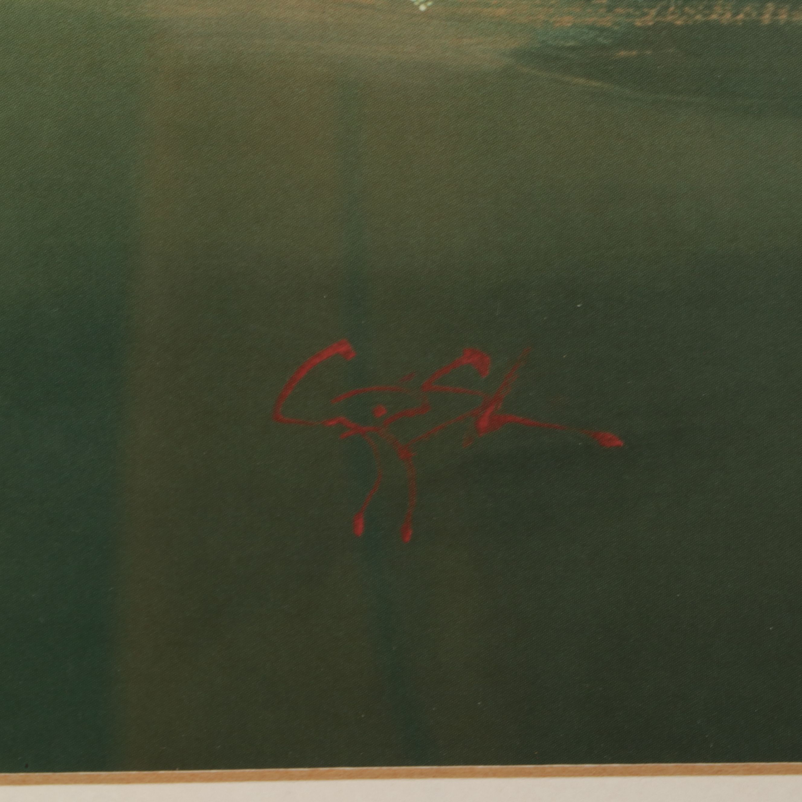 Landscape Offset Lithograph "Huddle" After Gregory Stocks