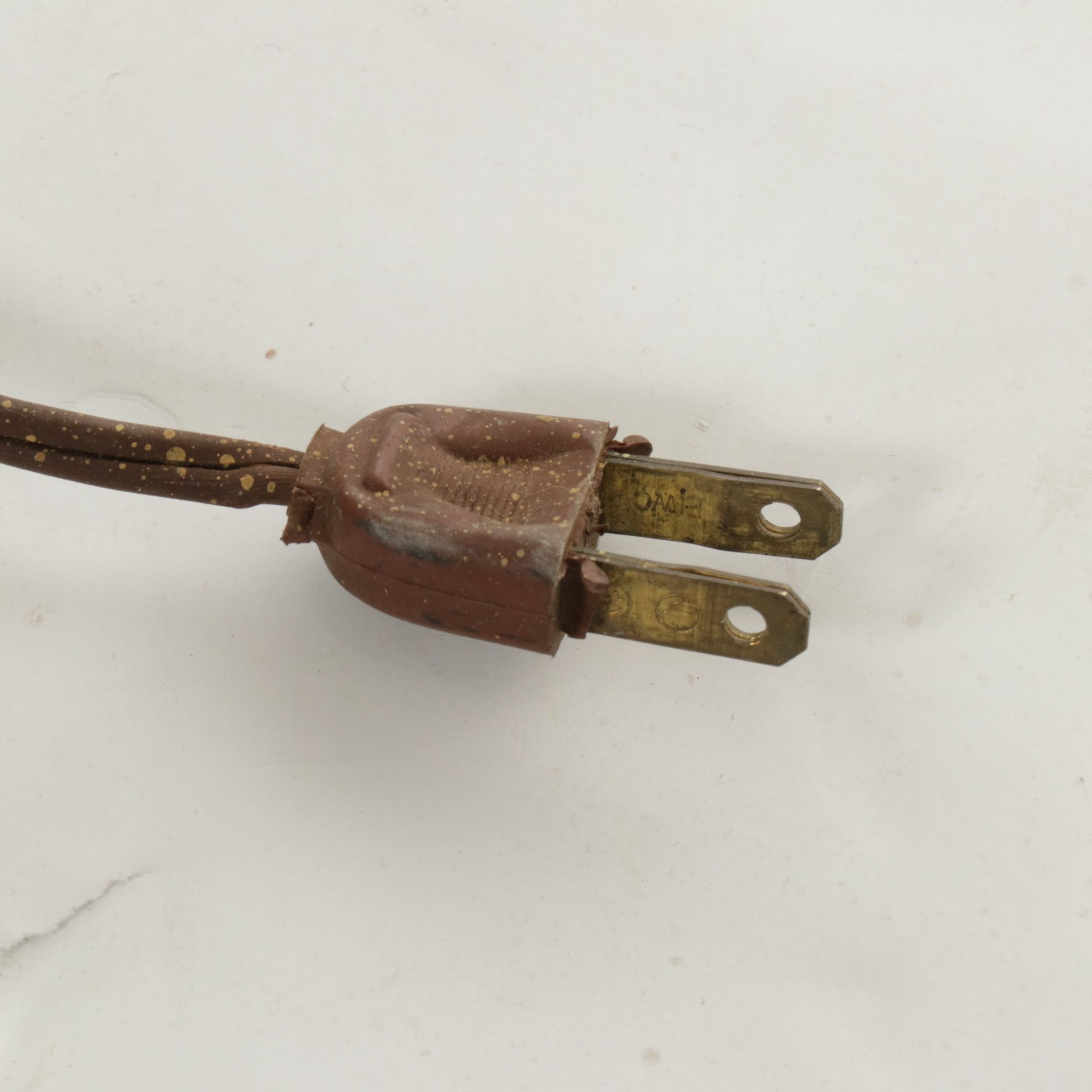 Mid Century Modern Drip Glaze Ceramic and Brass Table Lamp