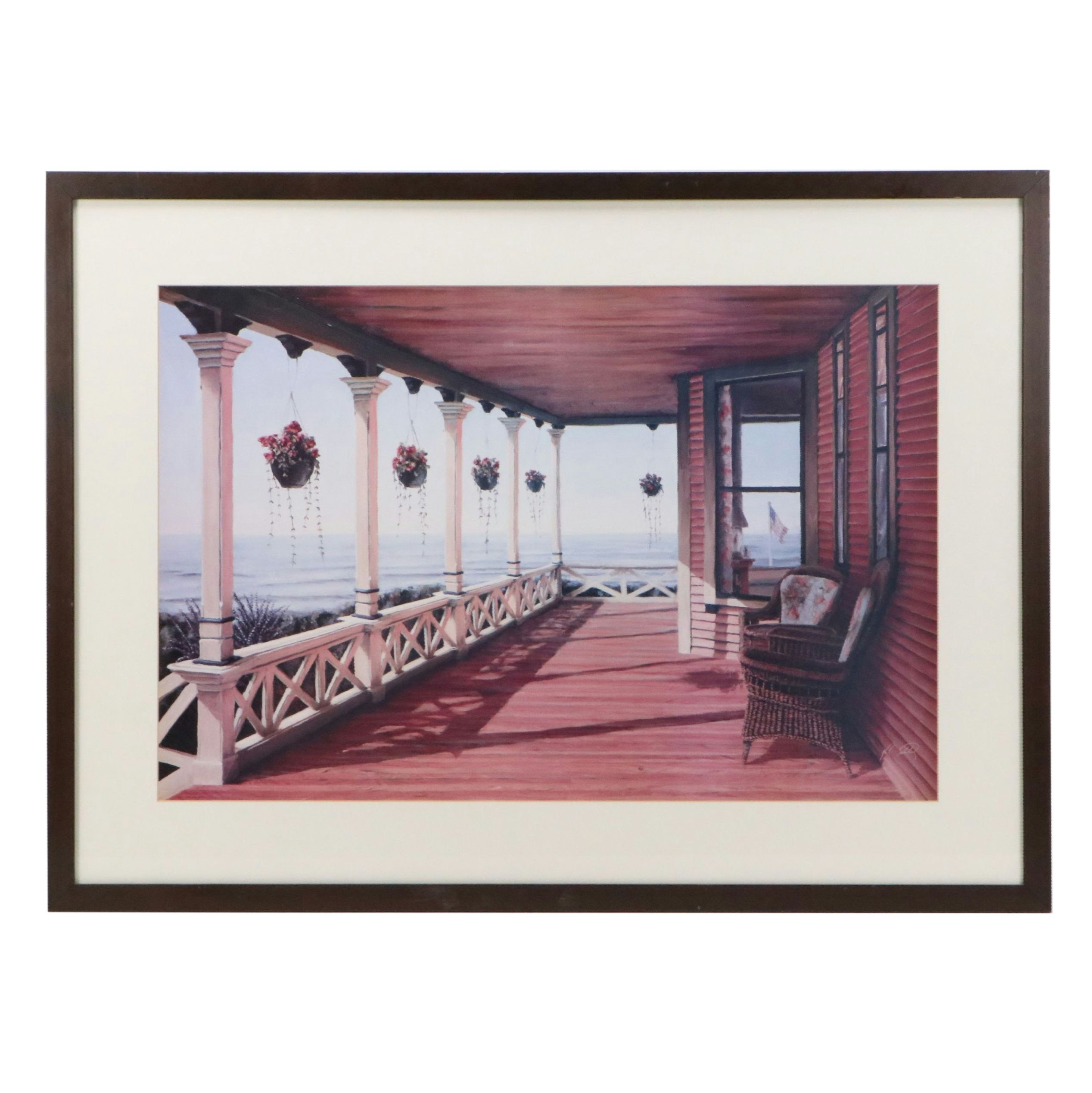 After Karl Soderlund Offset Lithograph "A Perfect View," Late 20th Century