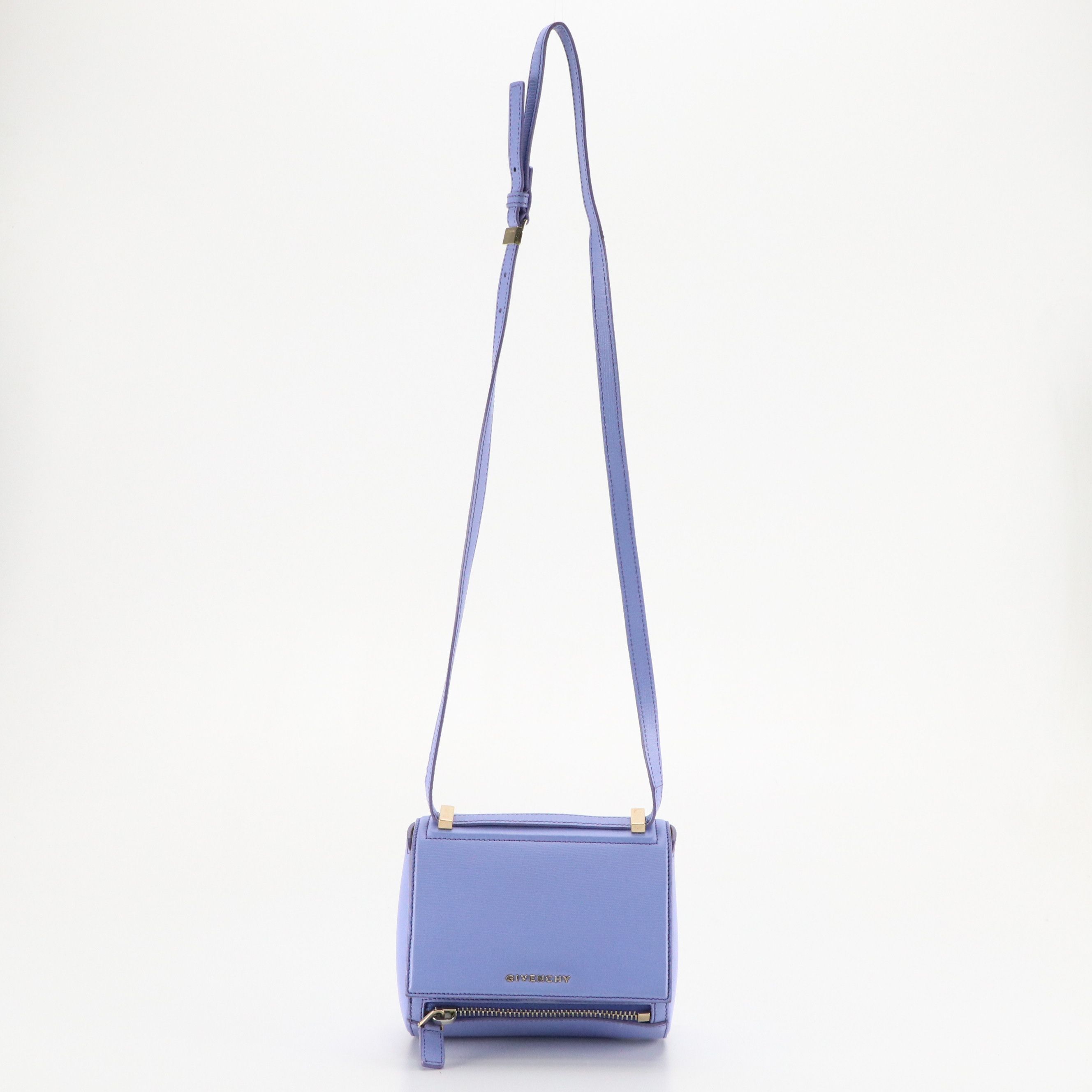 Givenchy Mini Pandora Box Two-Way Bag in Lavender Textured Calfskin Leather