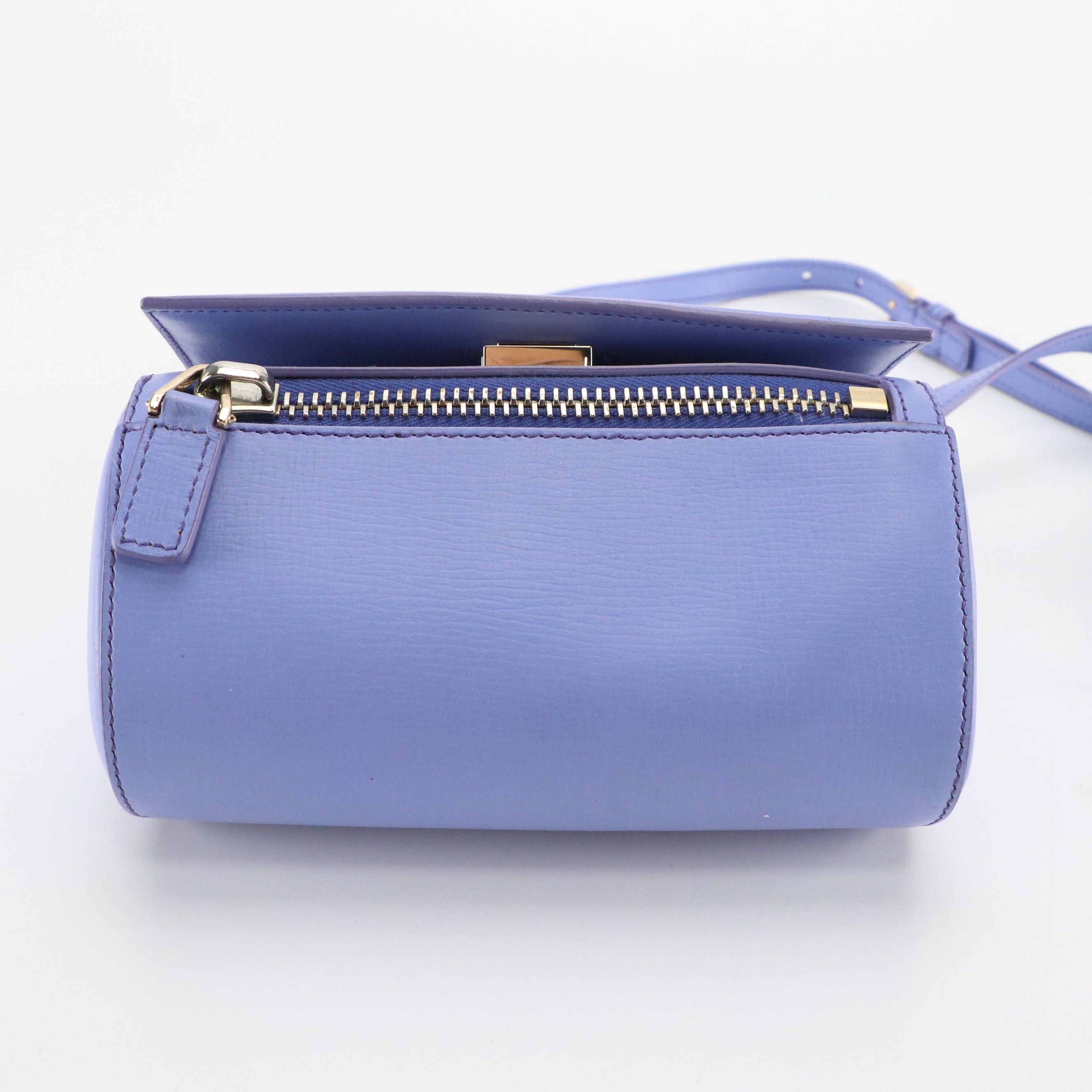 Givenchy Mini Pandora Box Two-Way Bag in Lavender Textured Calfskin Leather