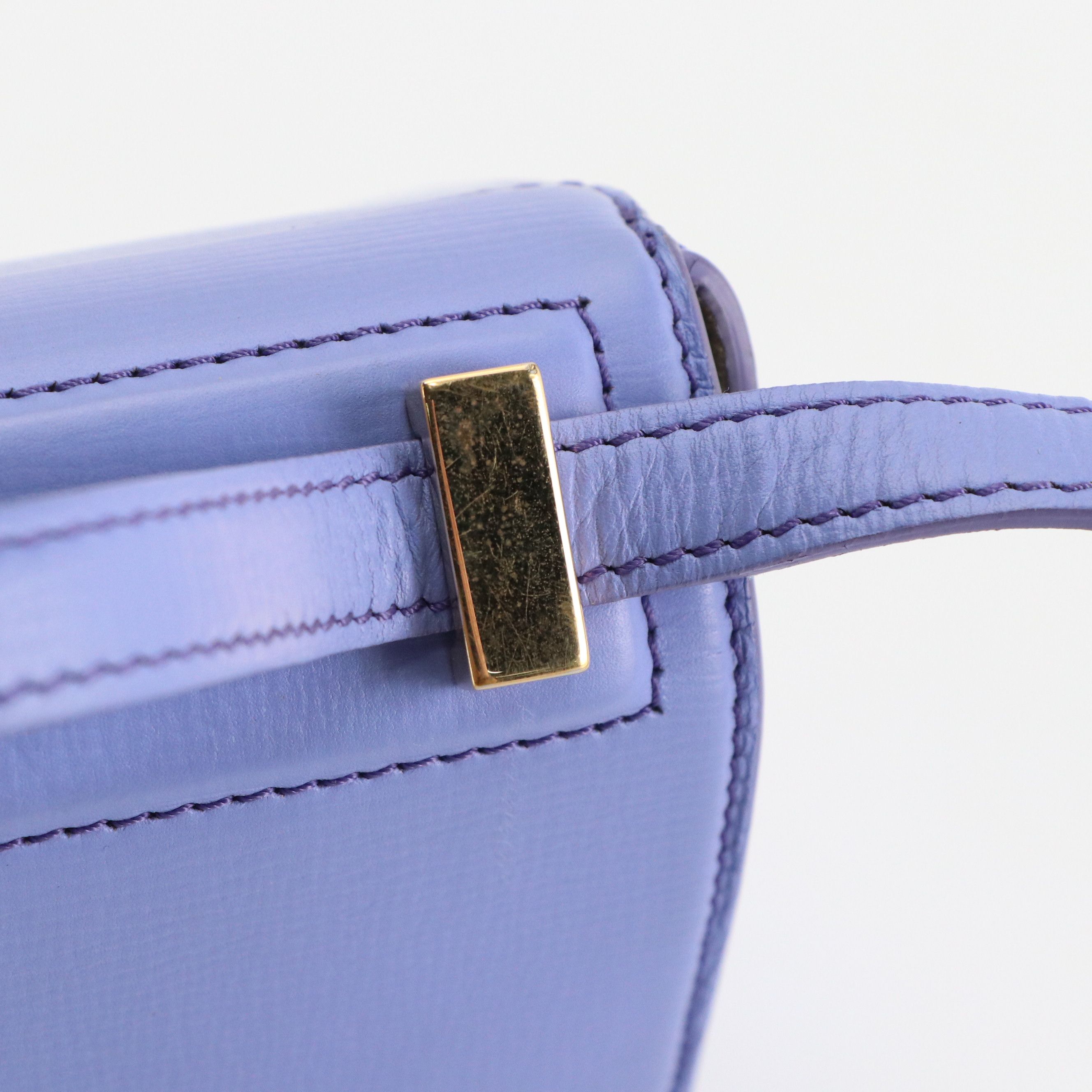 Givenchy Mini Pandora Box Two-Way Bag in Lavender Textured Calfskin Leather