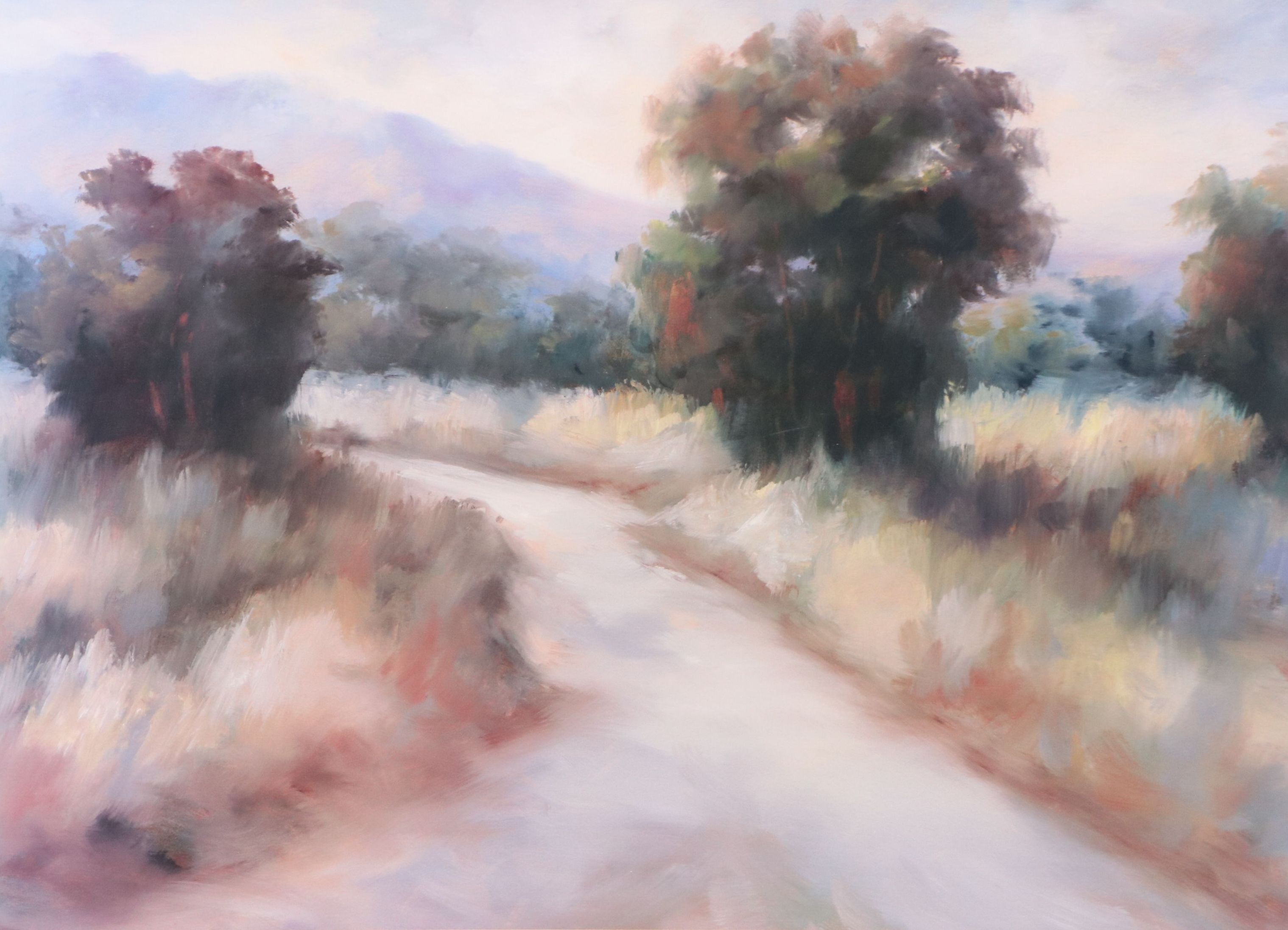 Abstract Sunset Landscape Offset Lithograph, 21st Century