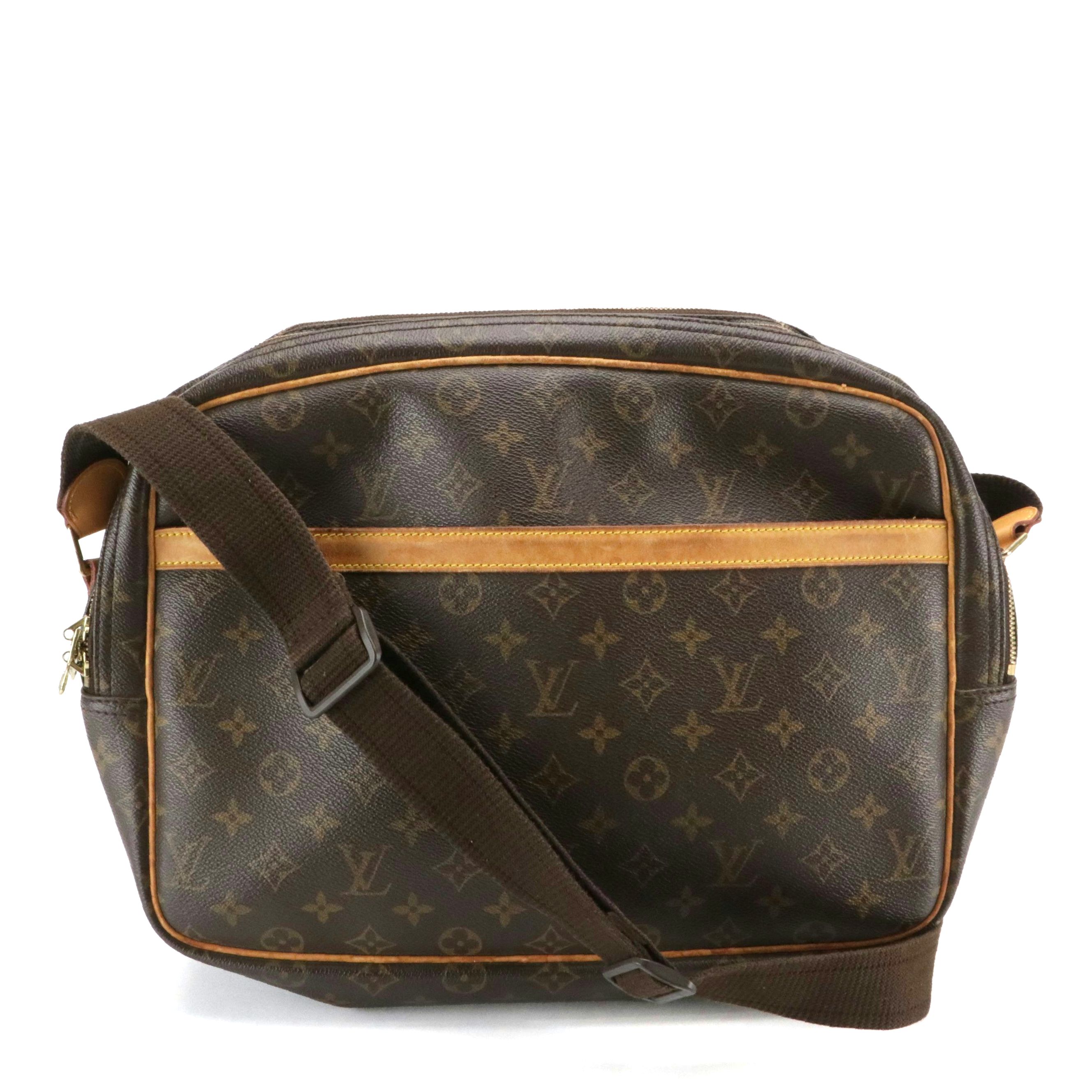 Louis Vuitton Reporter GM Crossbody Bag in Monogram Canvas and Vachetta Leather
