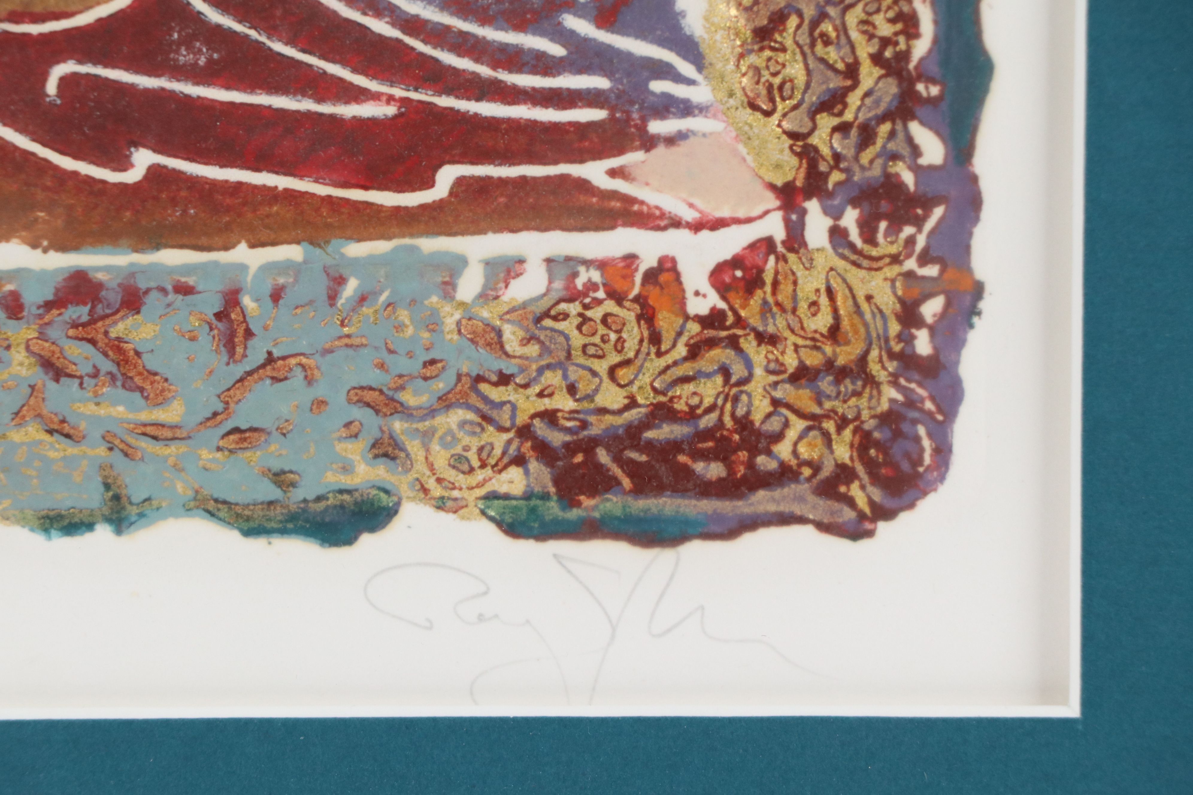 Roy Tonkin Carborundum Etching "Quintet II," Late 20th Century