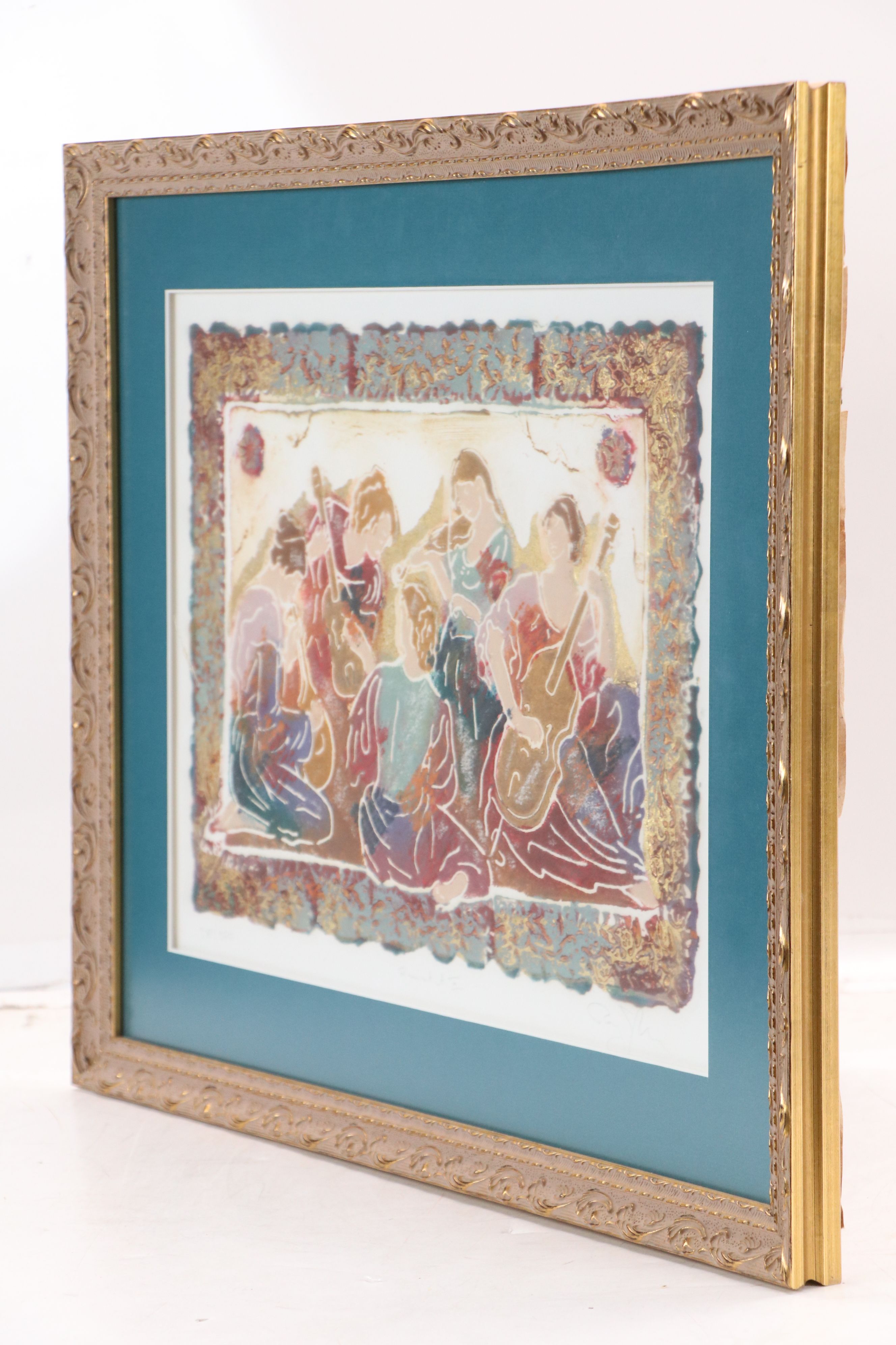 Roy Tonkin Carborundum Etching "Quintet II," Late 20th Century