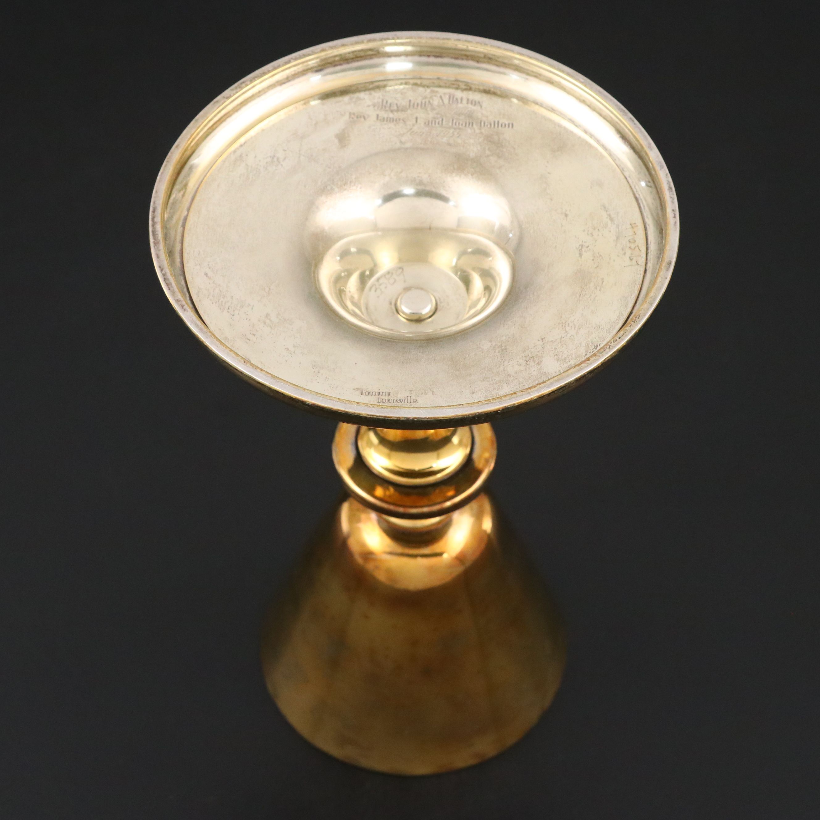 Tonini Gold Plate Sterling Silver Chalice, 1955