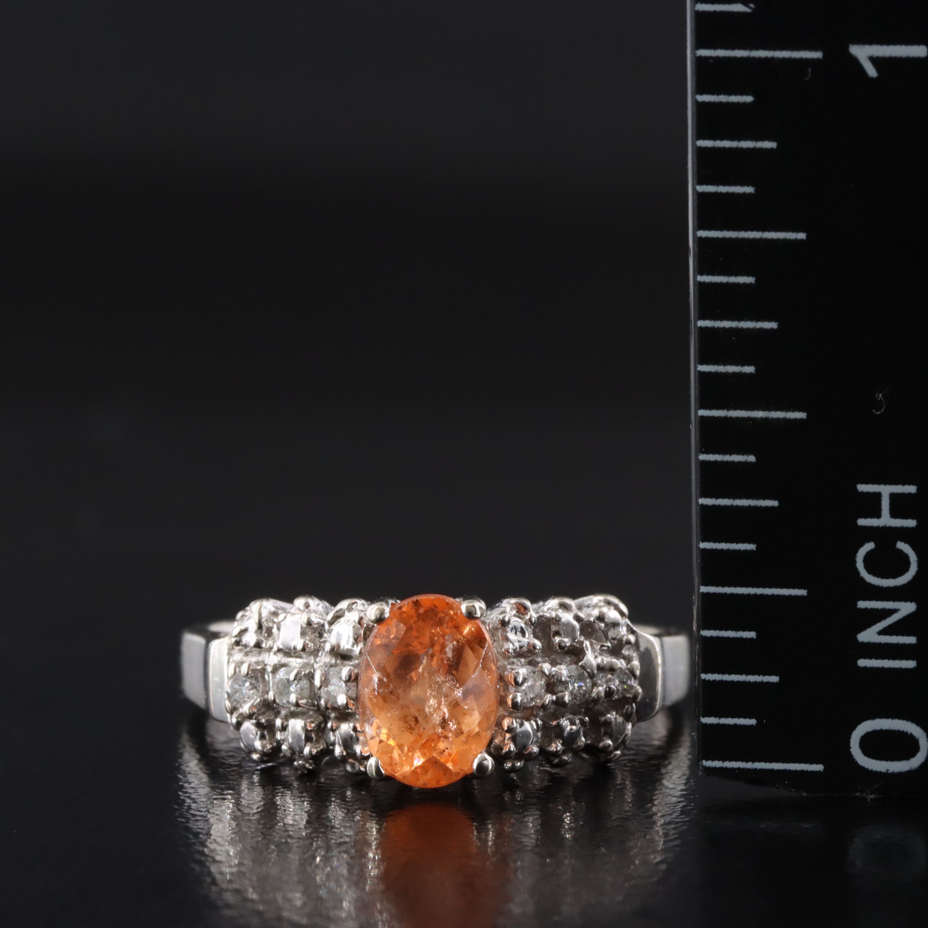 14K Spessartine and Diamond Ring