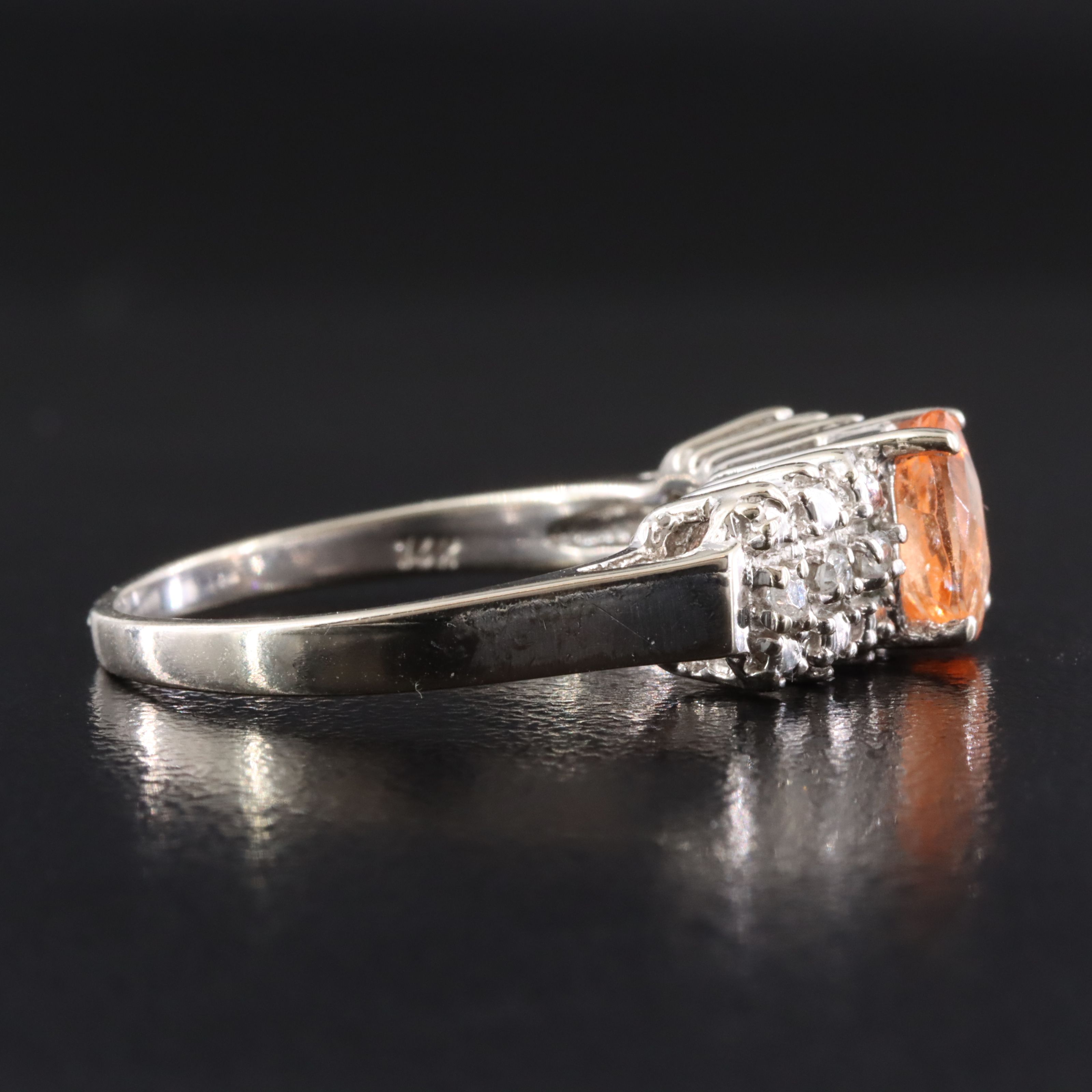 14K Spessartine and Diamond Ring
