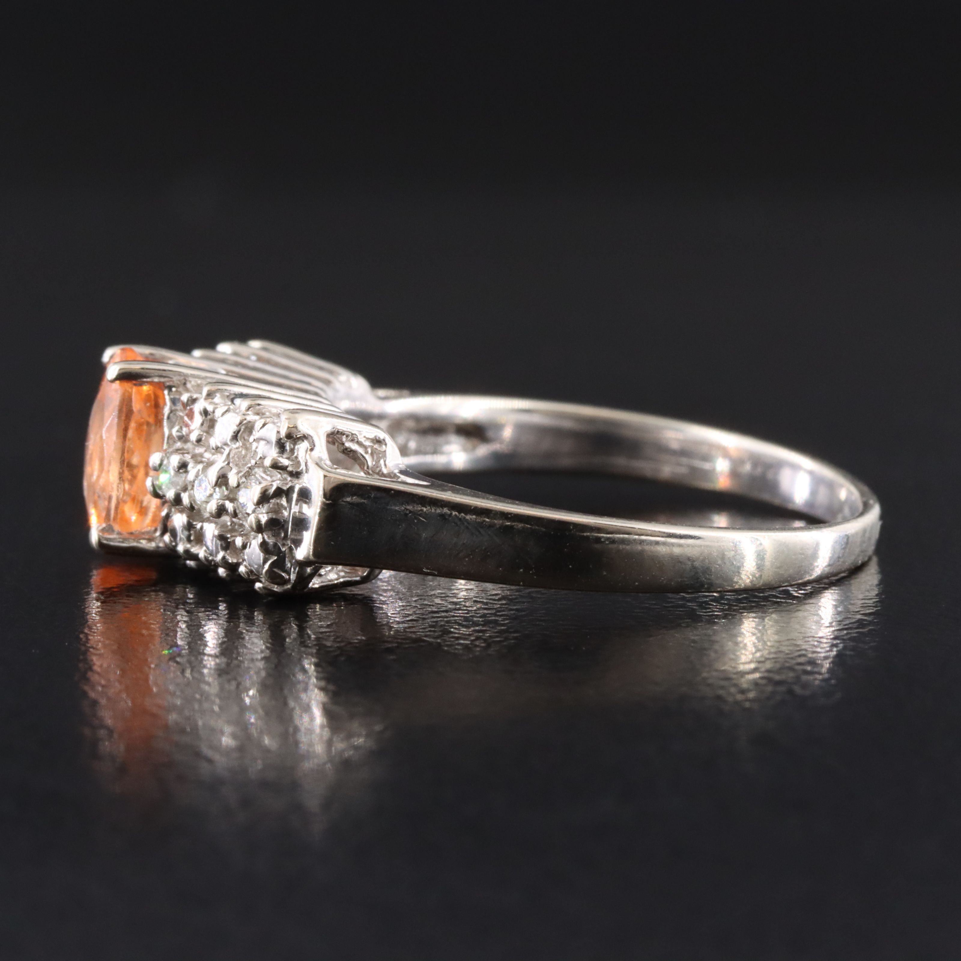 14K Spessartine and Diamond Ring