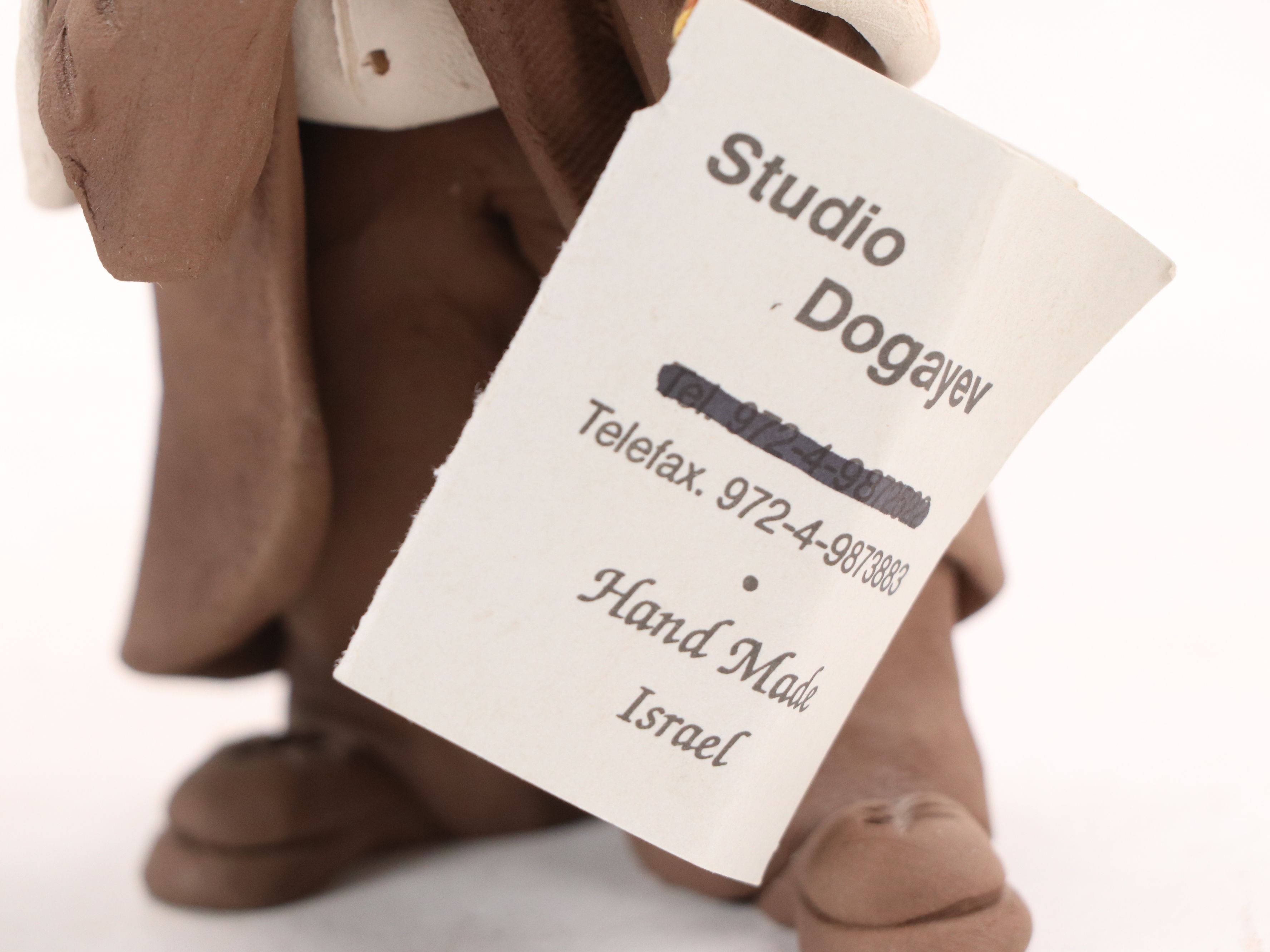 Studio Dogayev Clay Figures of Rabbi and Three Musicians, Late 20th Century