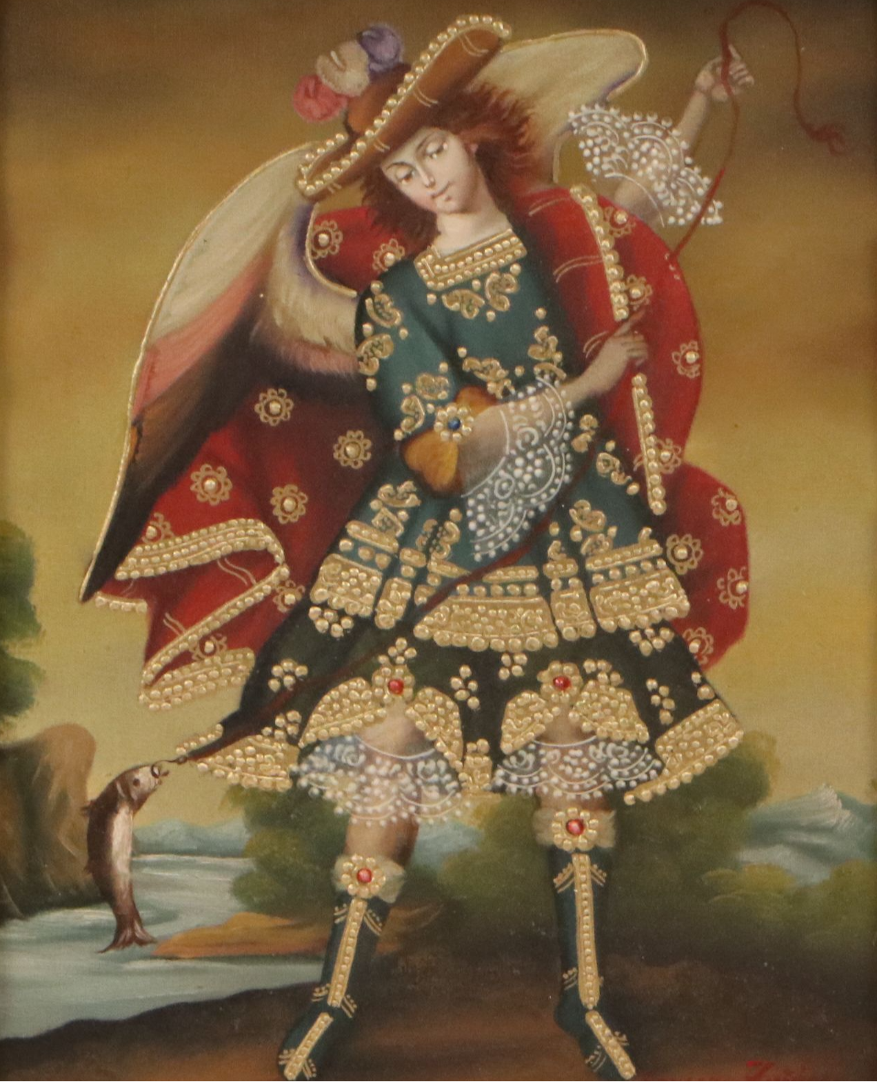 Ernesto Zuñiga Oil Painting "Archangel Saint Raphael"