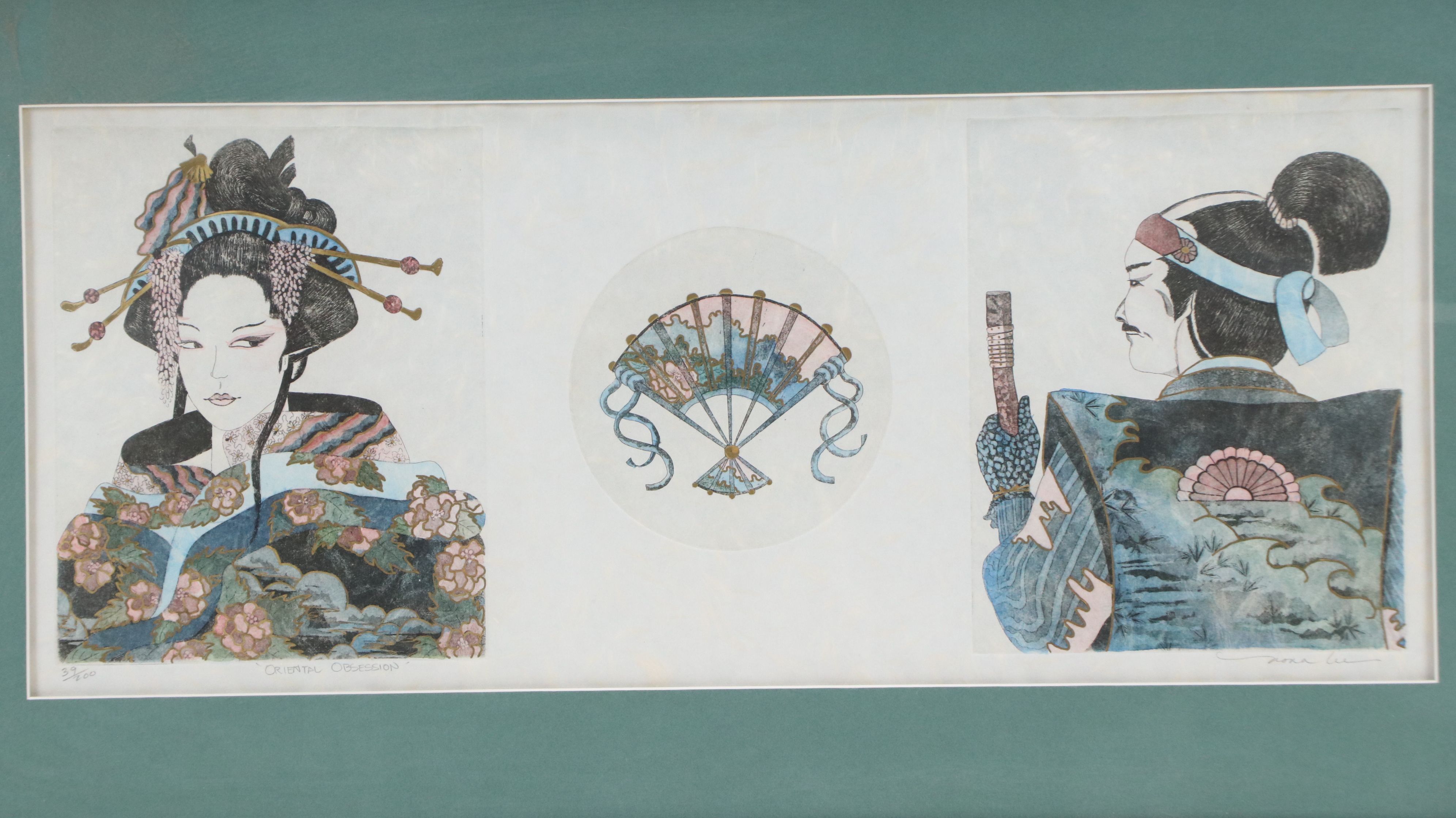 Nona Lee Embellished Lithograph "Oriental Obsession"