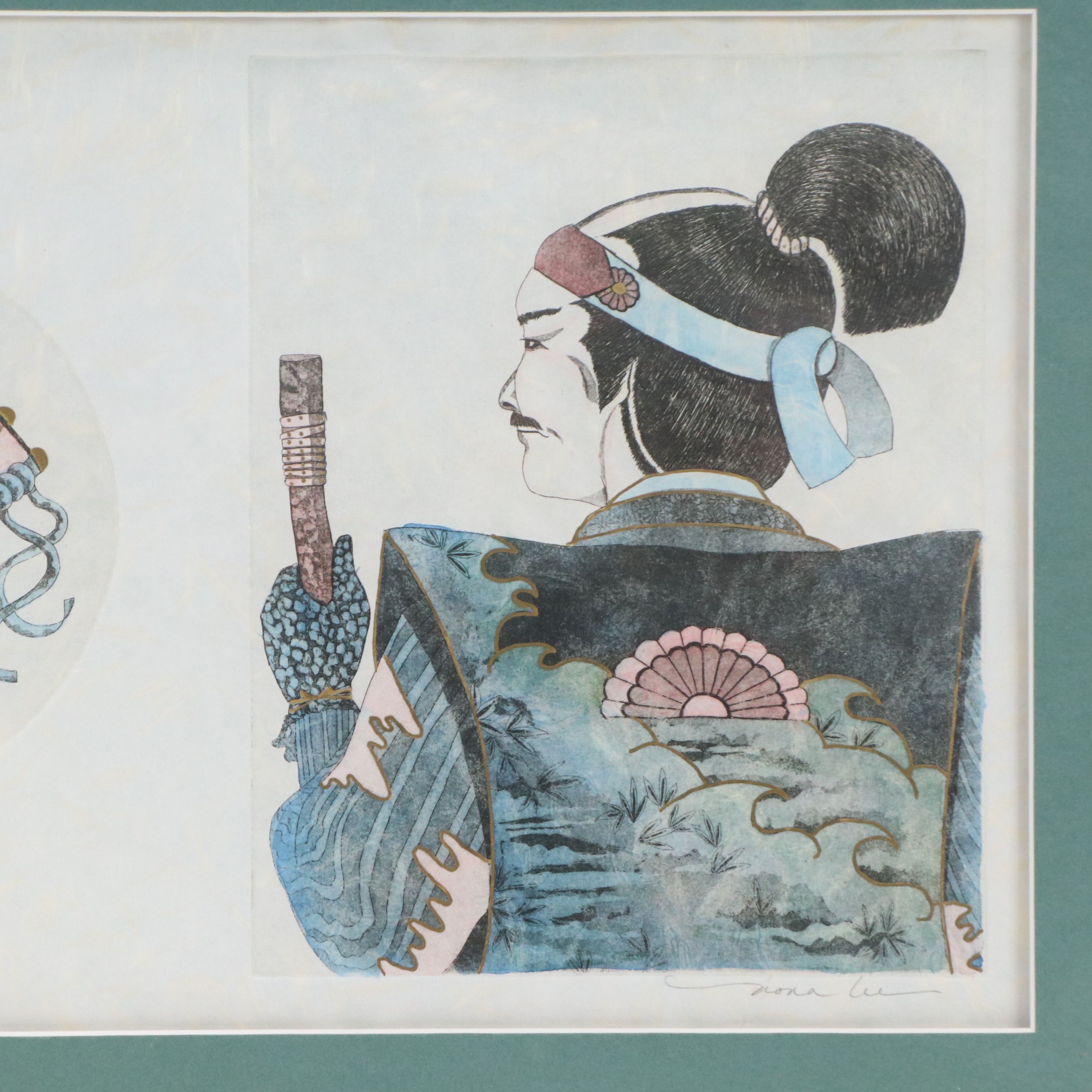 Nona Lee Embellished Lithograph "Oriental Obsession"