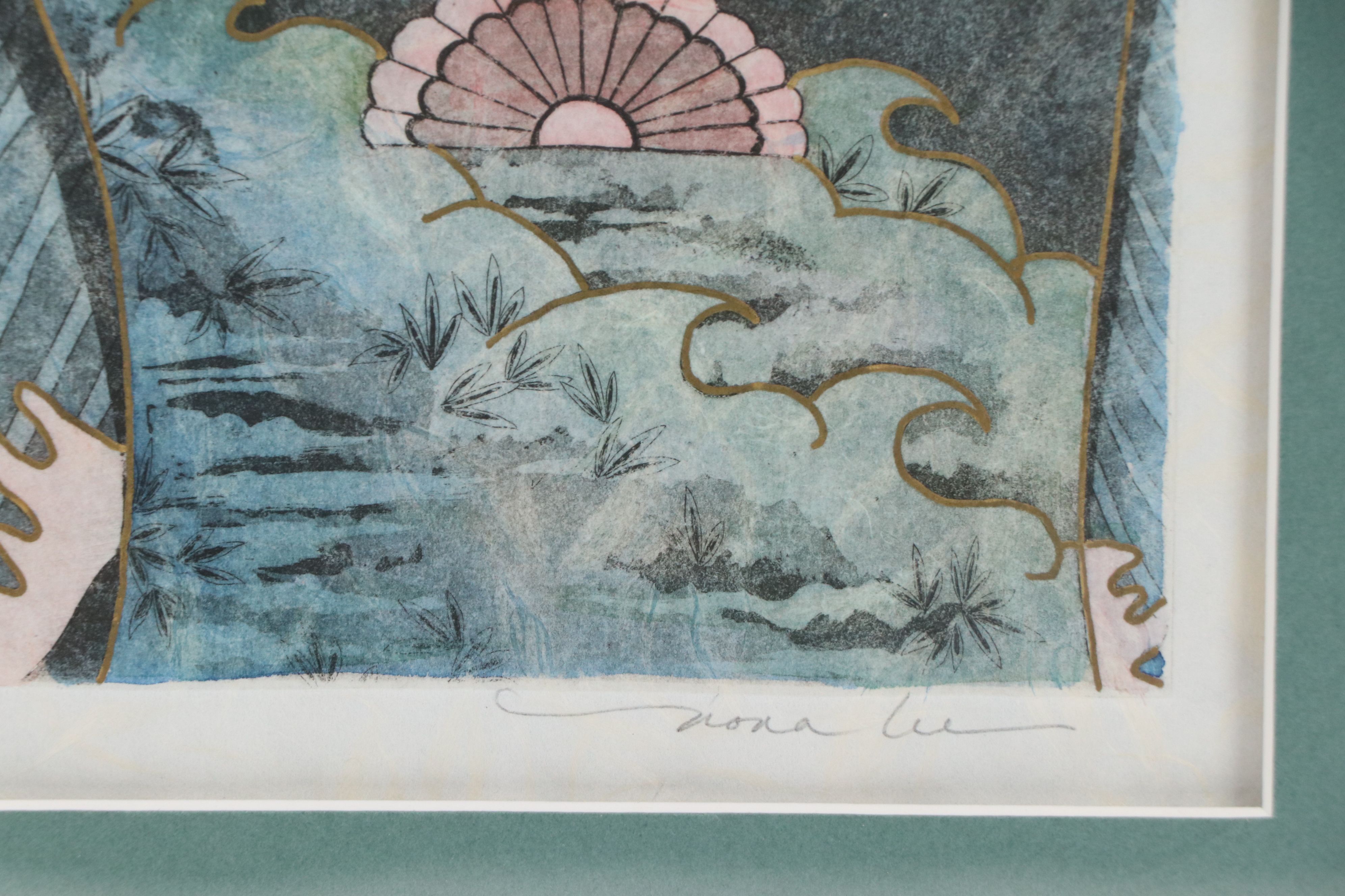 Nona Lee Embellished Lithograph "Oriental Obsession"