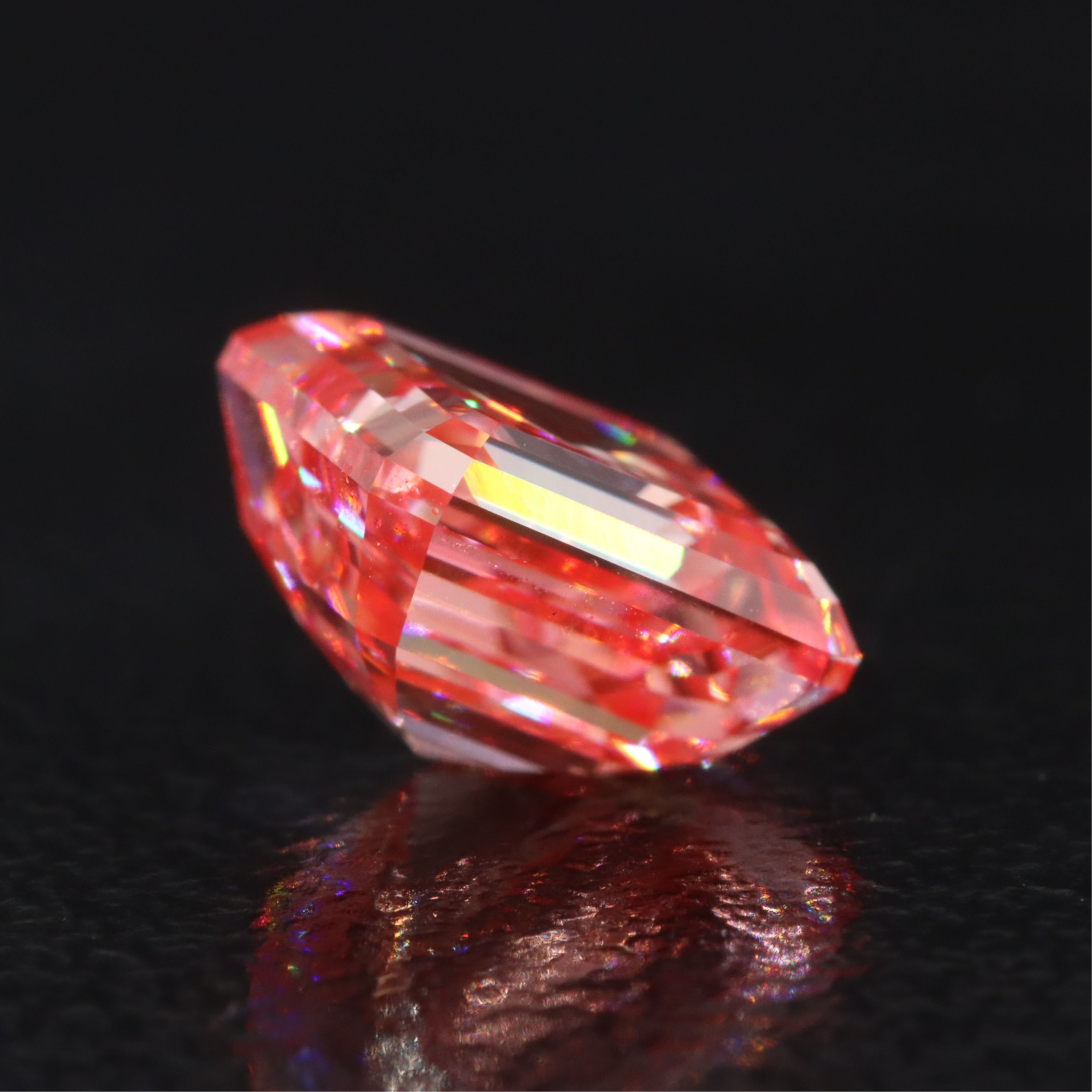 Loose 2.01 CT Lab Grown Fancy Vivid Pink Diamond with IGI Report