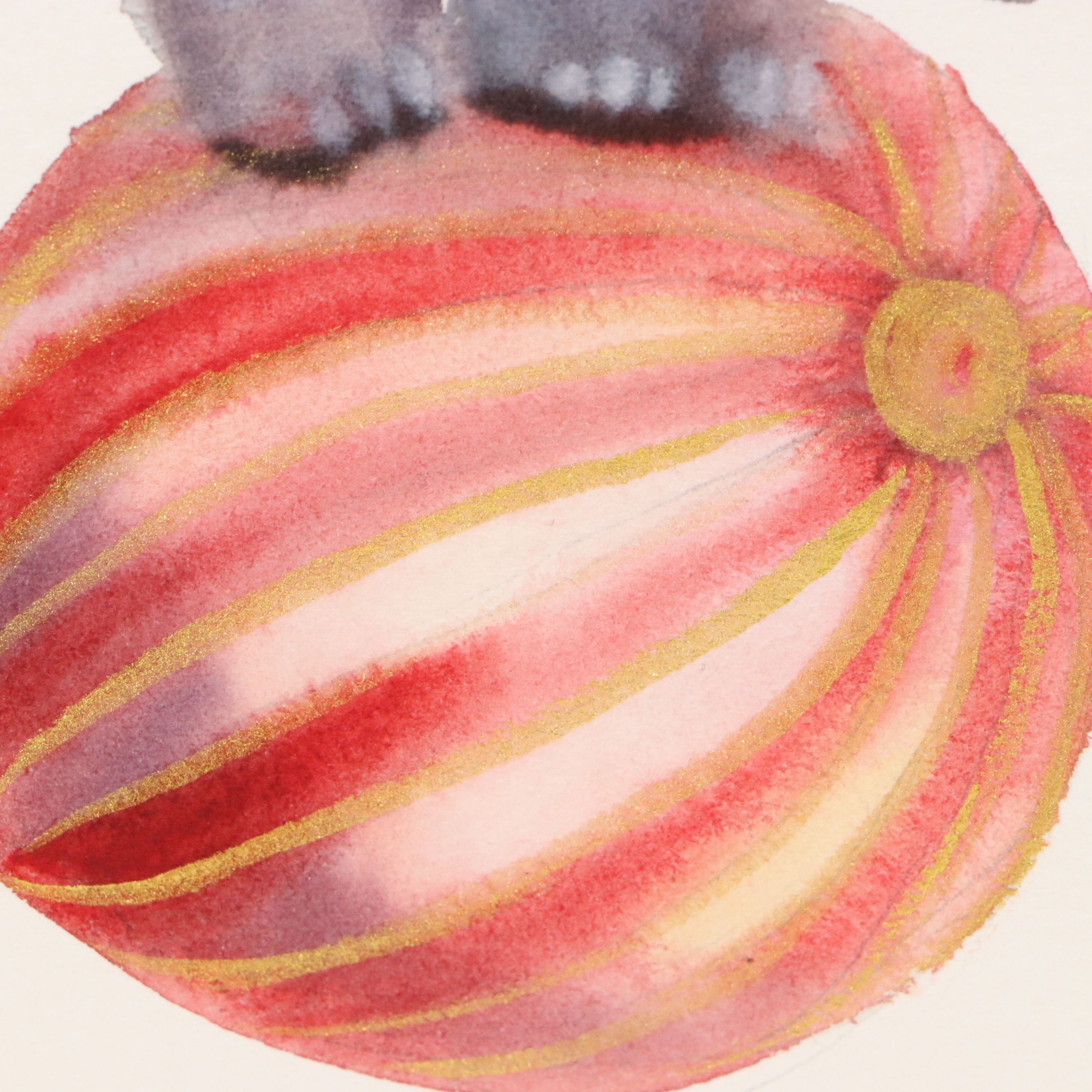 Inga Kovalenko Watercolor of Elephant Balancing on Ball, 2026