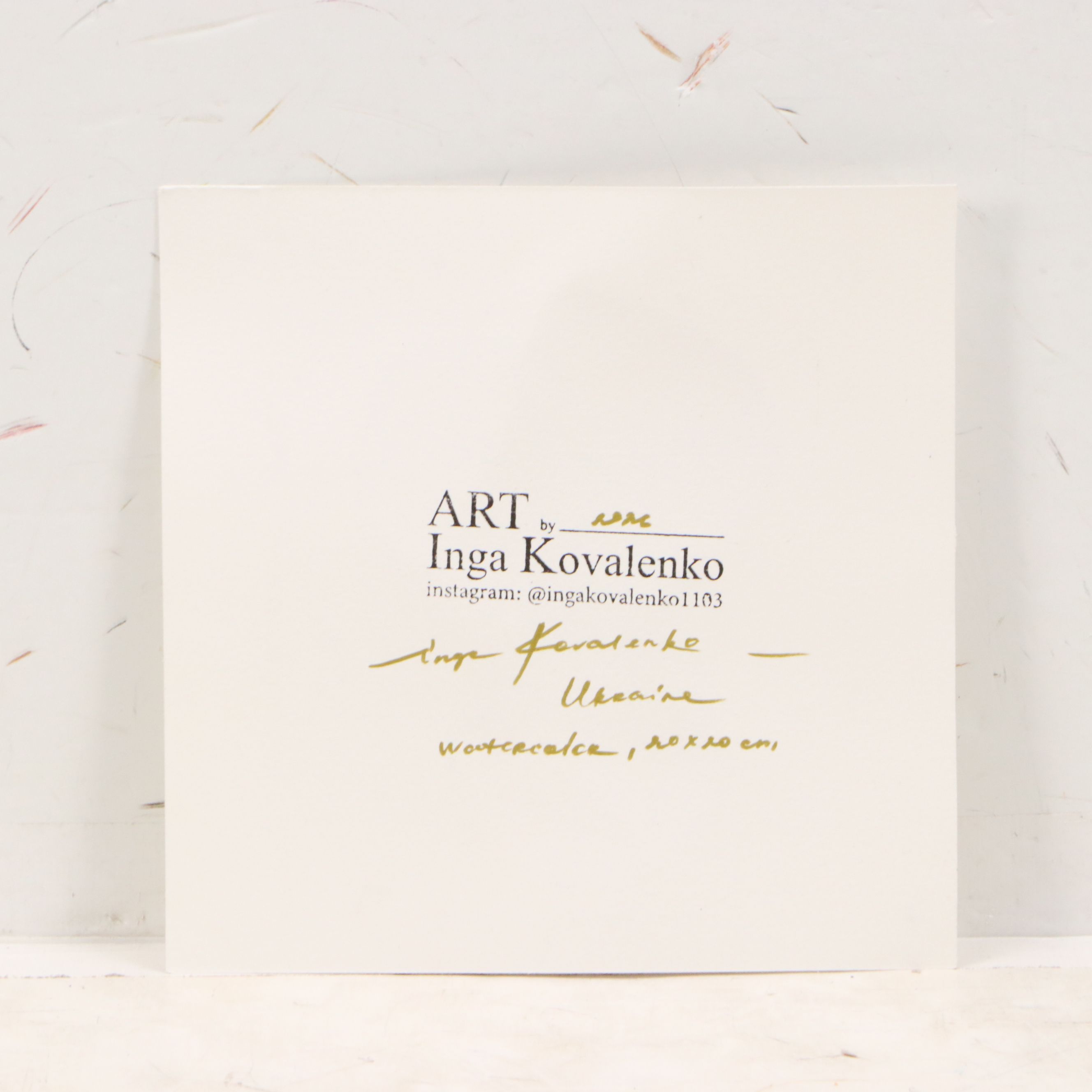 Inga Kovalenko Watercolor of Elephant Balancing on Ball, 2026