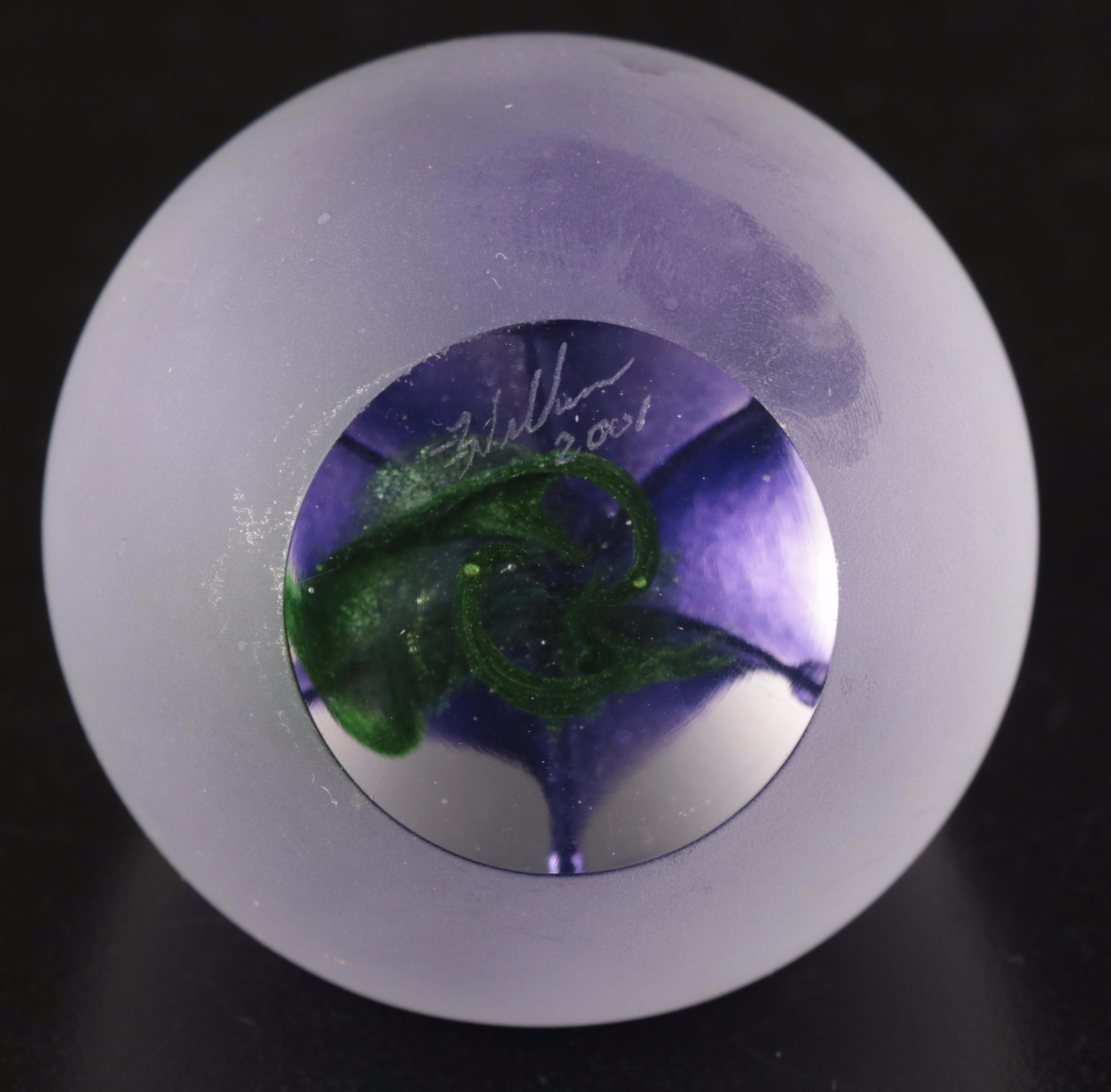 Fred Wilkerson Signed Studio Glass and Other Crystal Paperweights