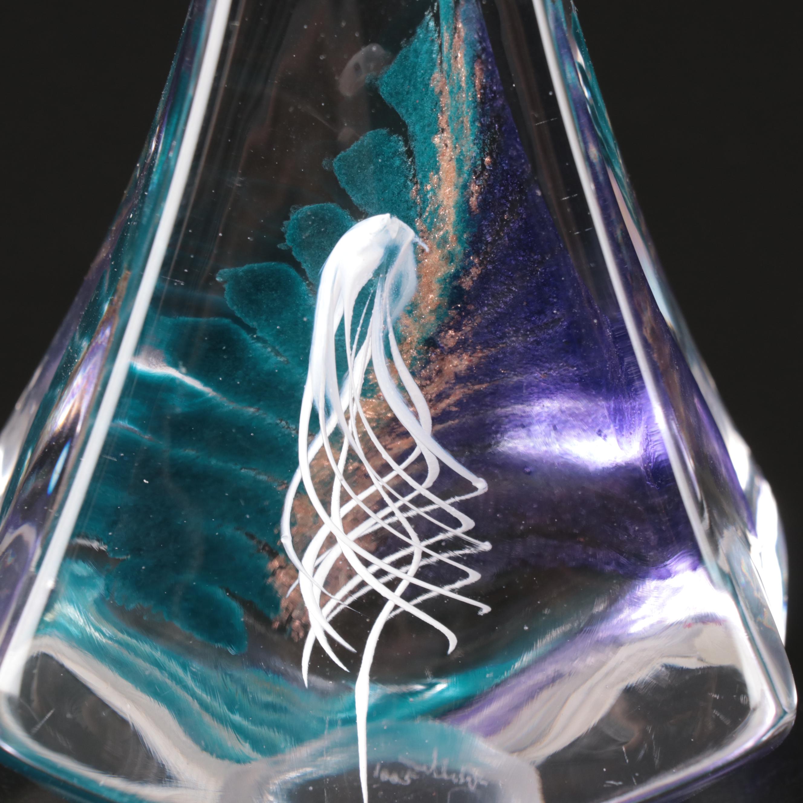 Fred Wilkerson Signed Studio Glass and Other Crystal Paperweights