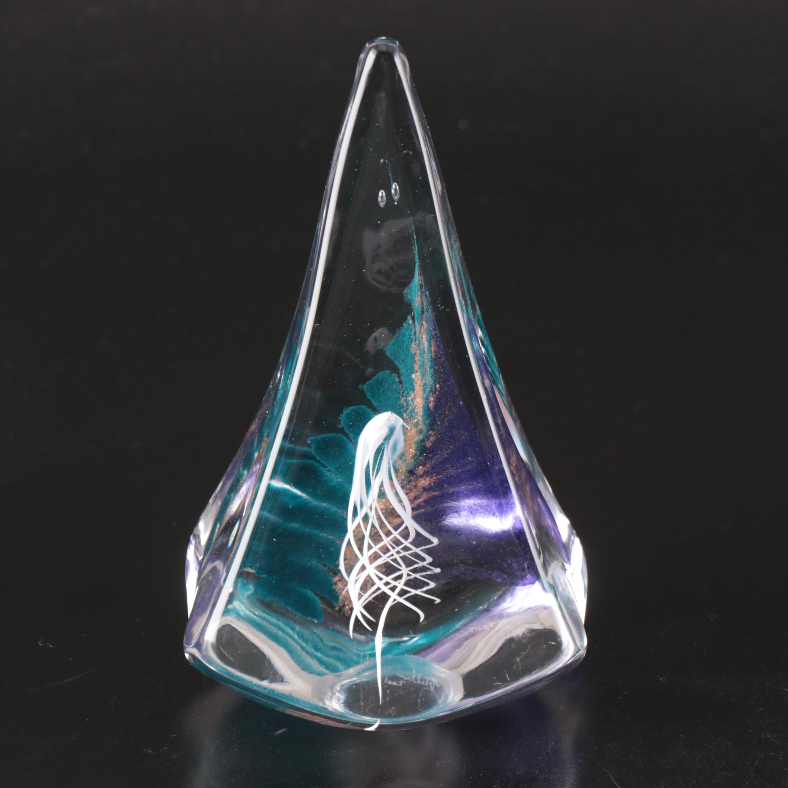 Fred Wilkerson Signed Studio Glass and Other Crystal Paperweights