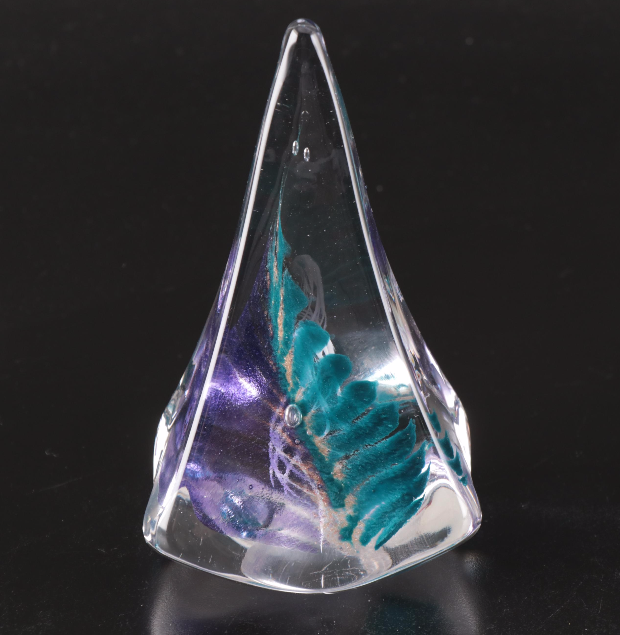 Fred Wilkerson Signed Studio Glass and Other Crystal Paperweights