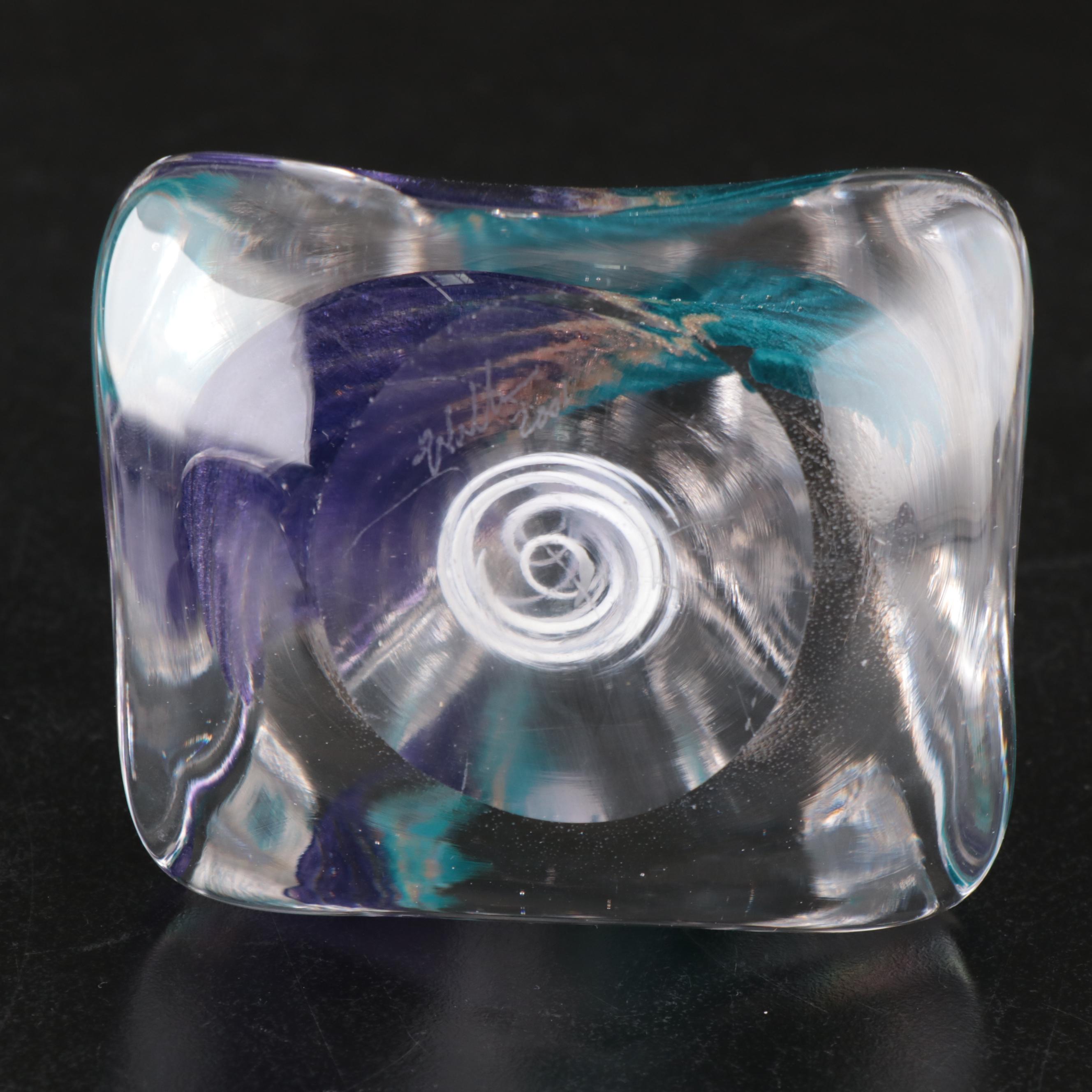 Fred Wilkerson Signed Studio Glass and Other Crystal Paperweights