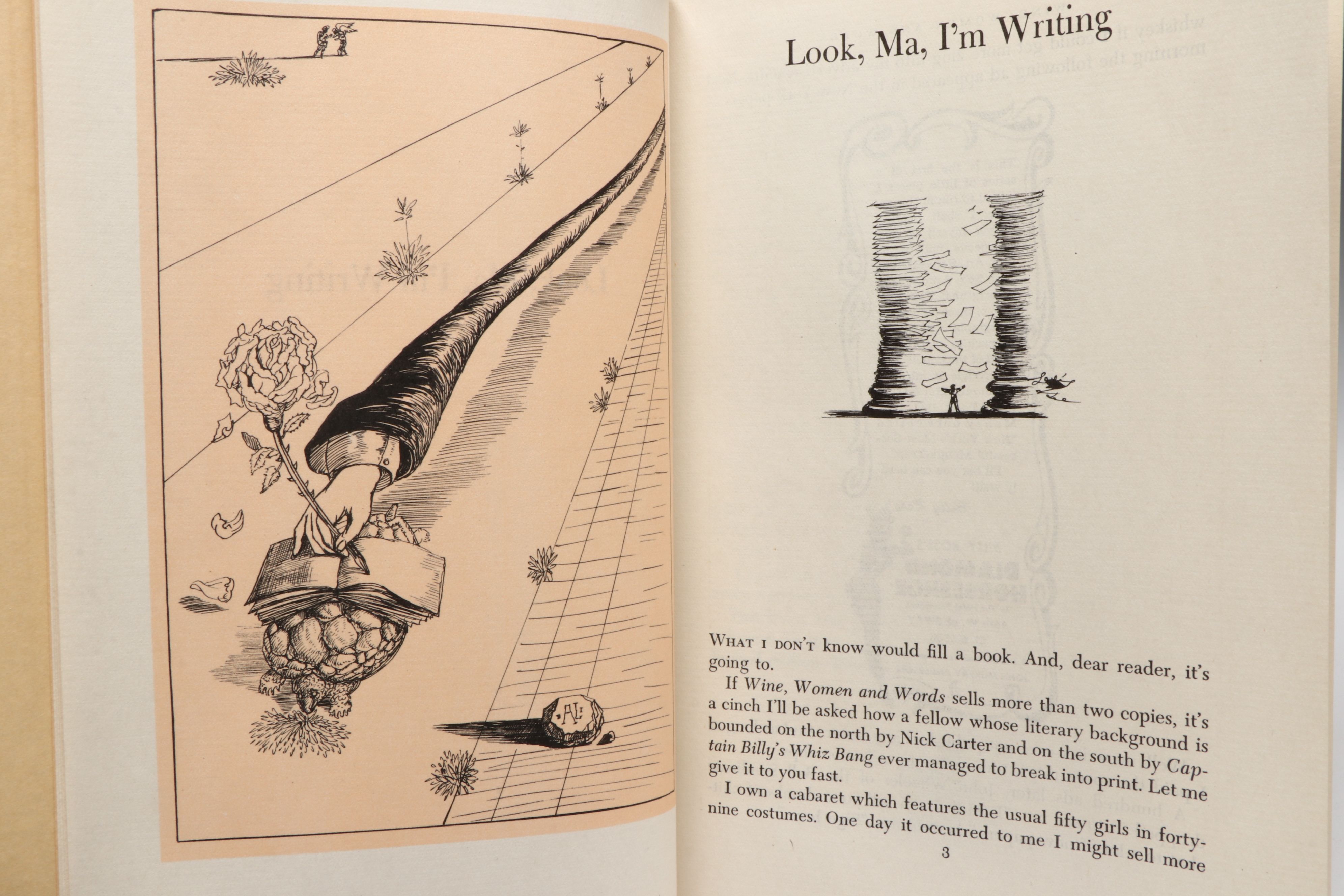 Salvador Dalí Illustrated First Edition "Wine, Women and Words" by Billy Rose