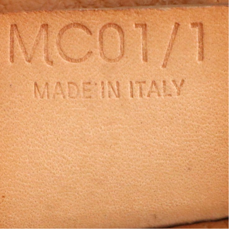 Celine Zip-Around Handbag in Macadam Canvas and Brown Calfskin Trim