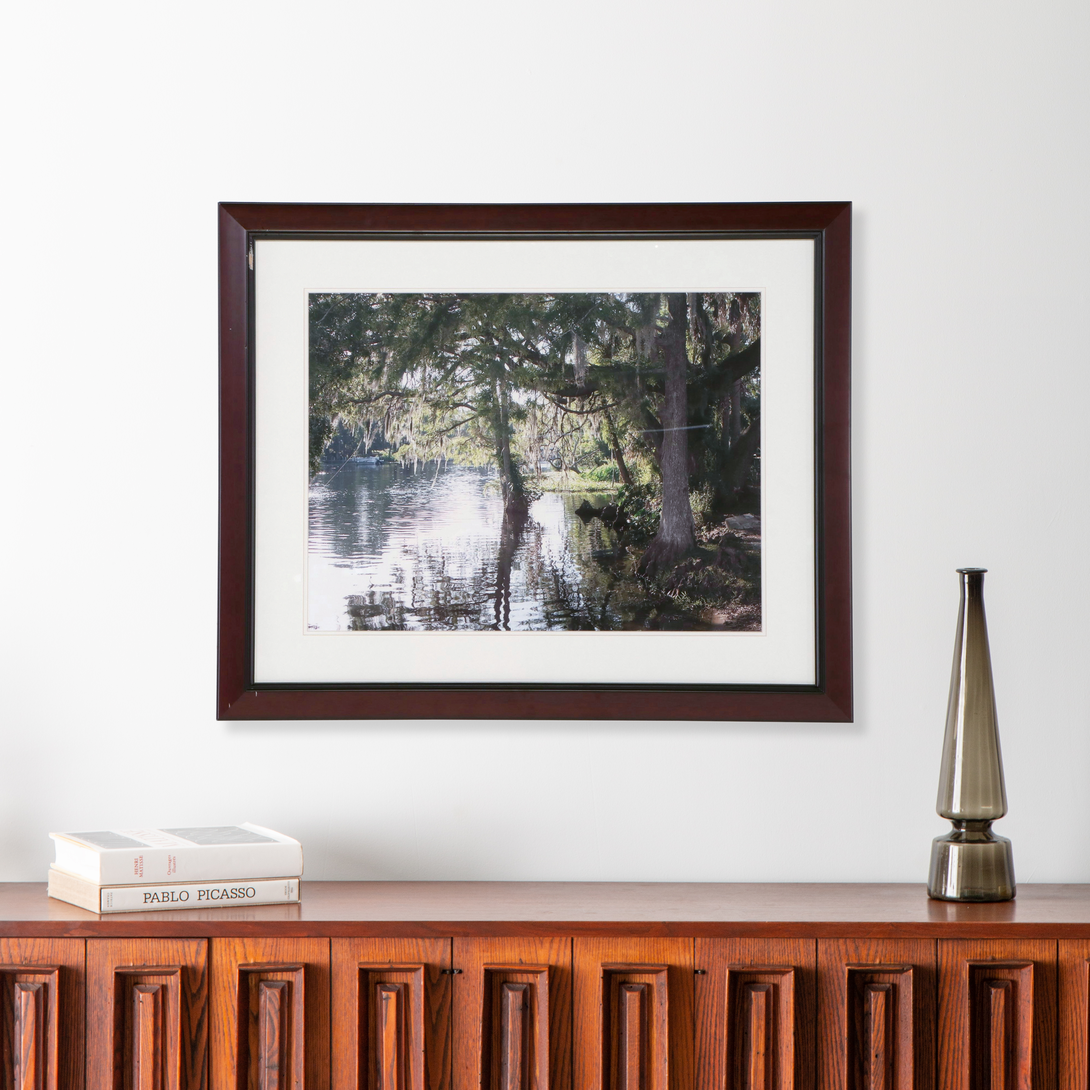 Southern Landscape Photographic Print with Spanish Moss Draped Tree