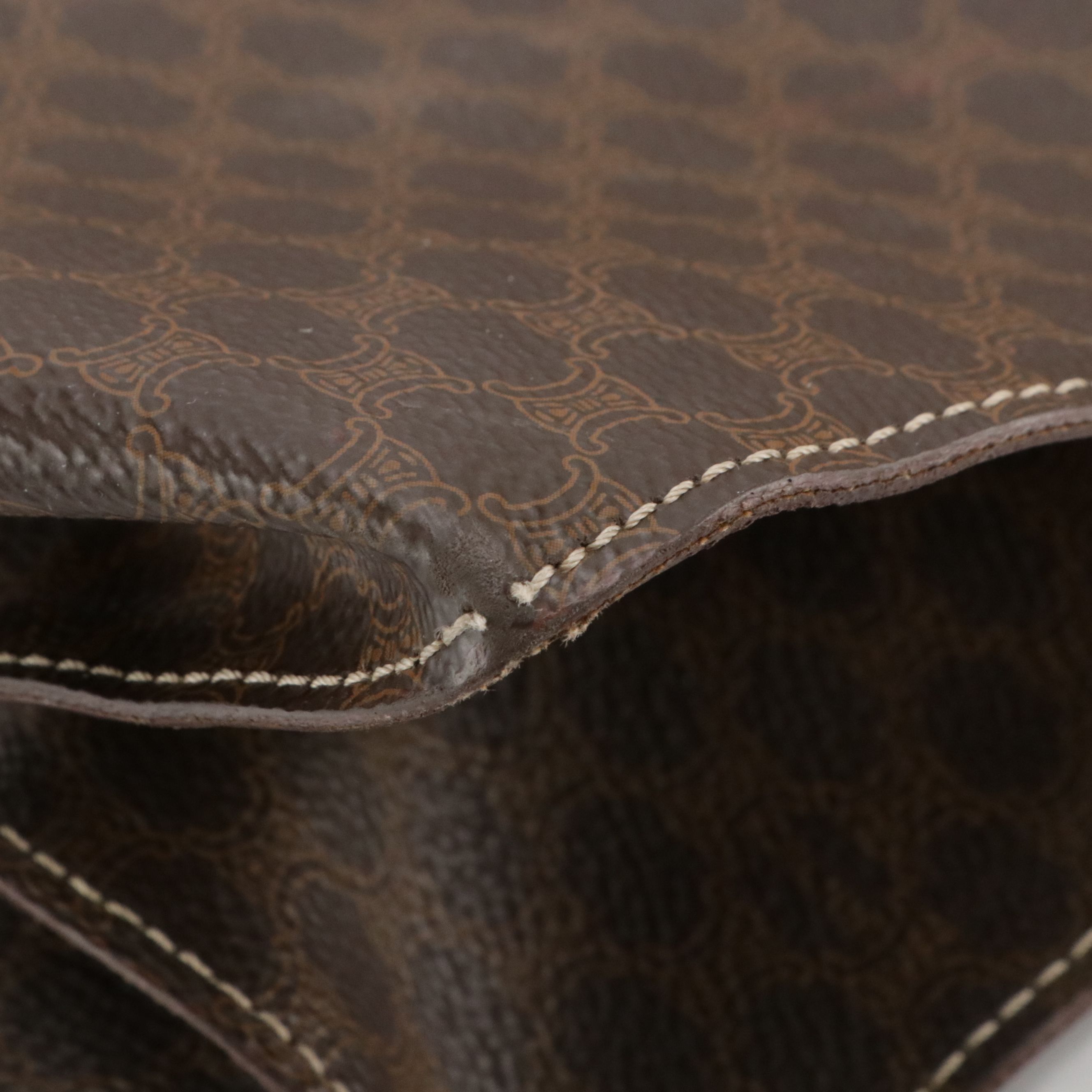 Celine Front Pocket Zip Tote in Macadam Canvas